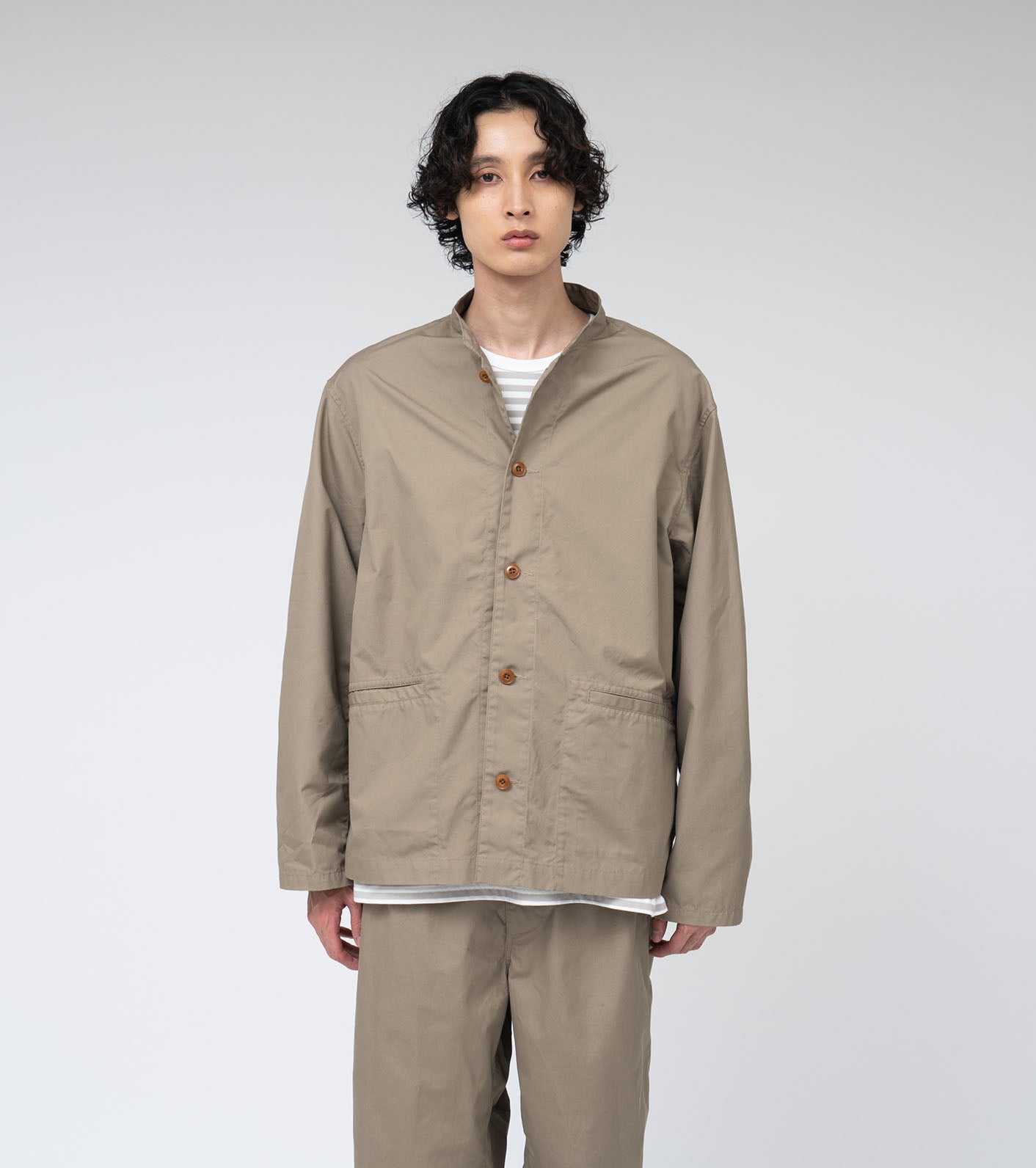 nanamica Band Collar Shirt Jacket