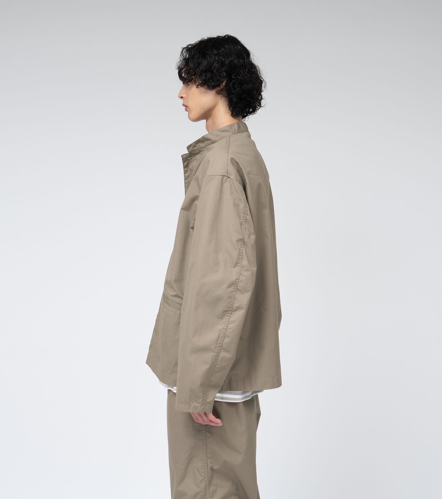 nanamica Band Collar Shirt Jacket