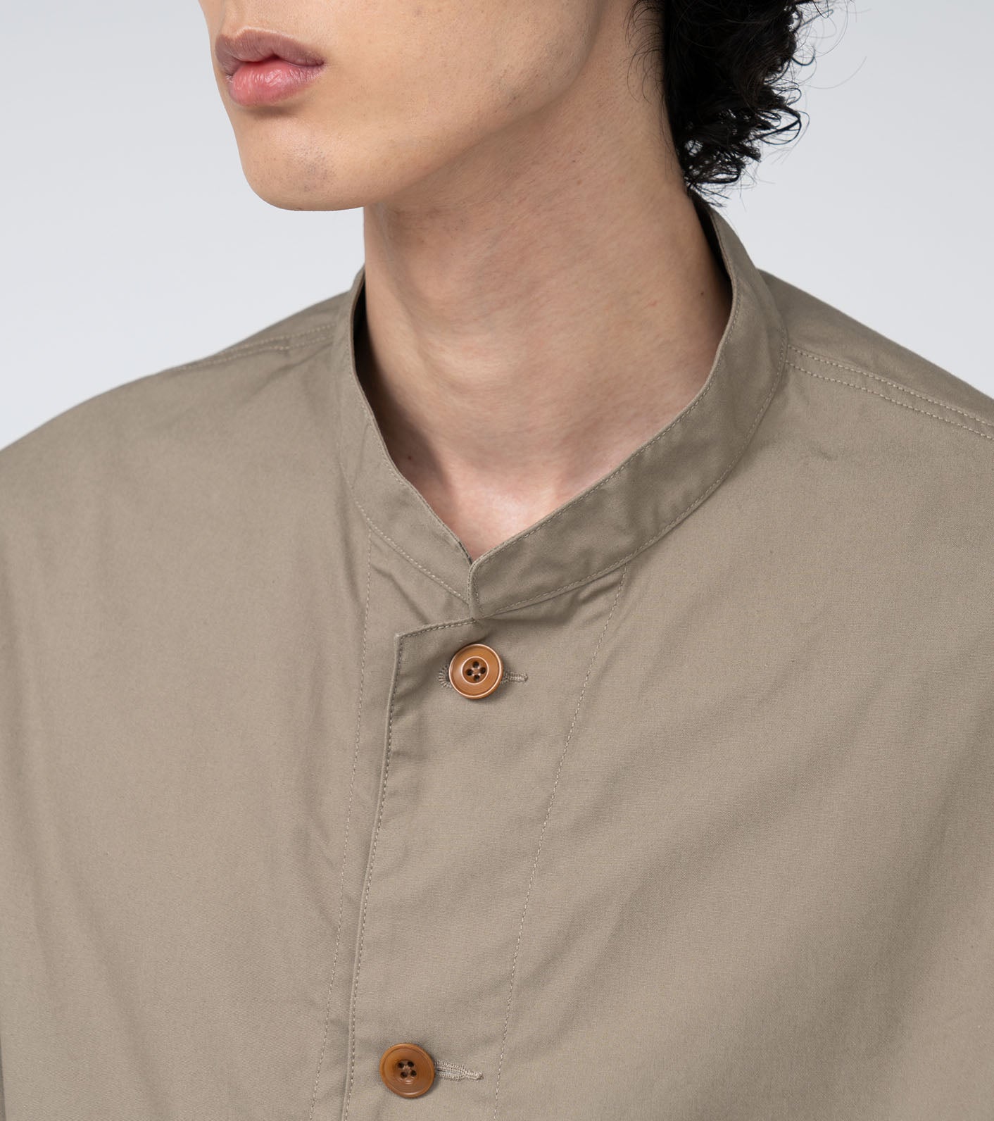 nanamica Band Collar Shirt Jacket