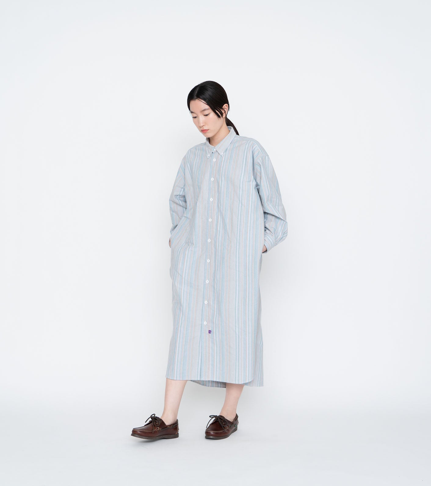 THE NORTH FACE PURPLE LABEL Button Down NP Striped Field Shirt Dress
