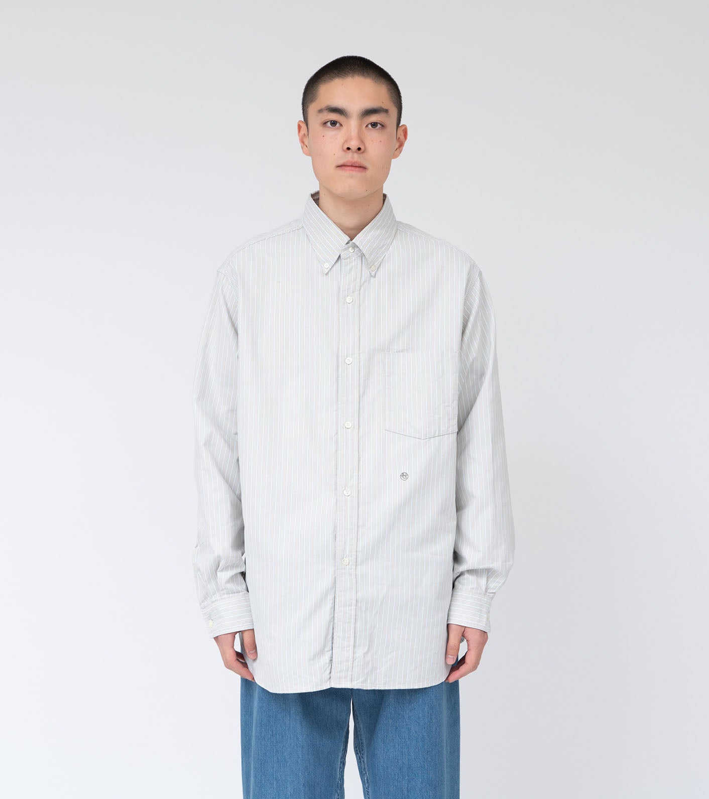 nanamica Button Down Stripe Wind Shirt – unexpected store