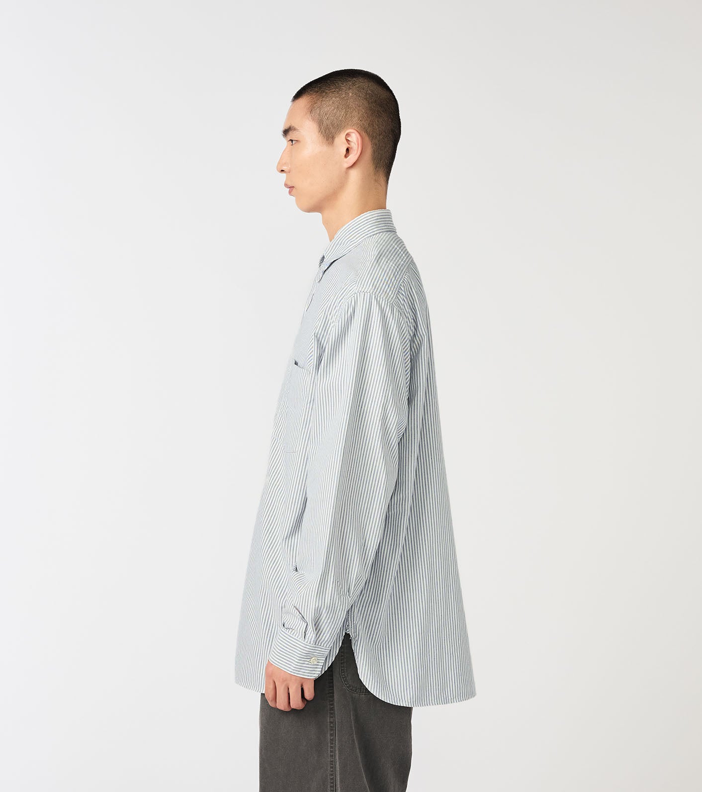 nanamica Button Down Stripe Wind Shirt