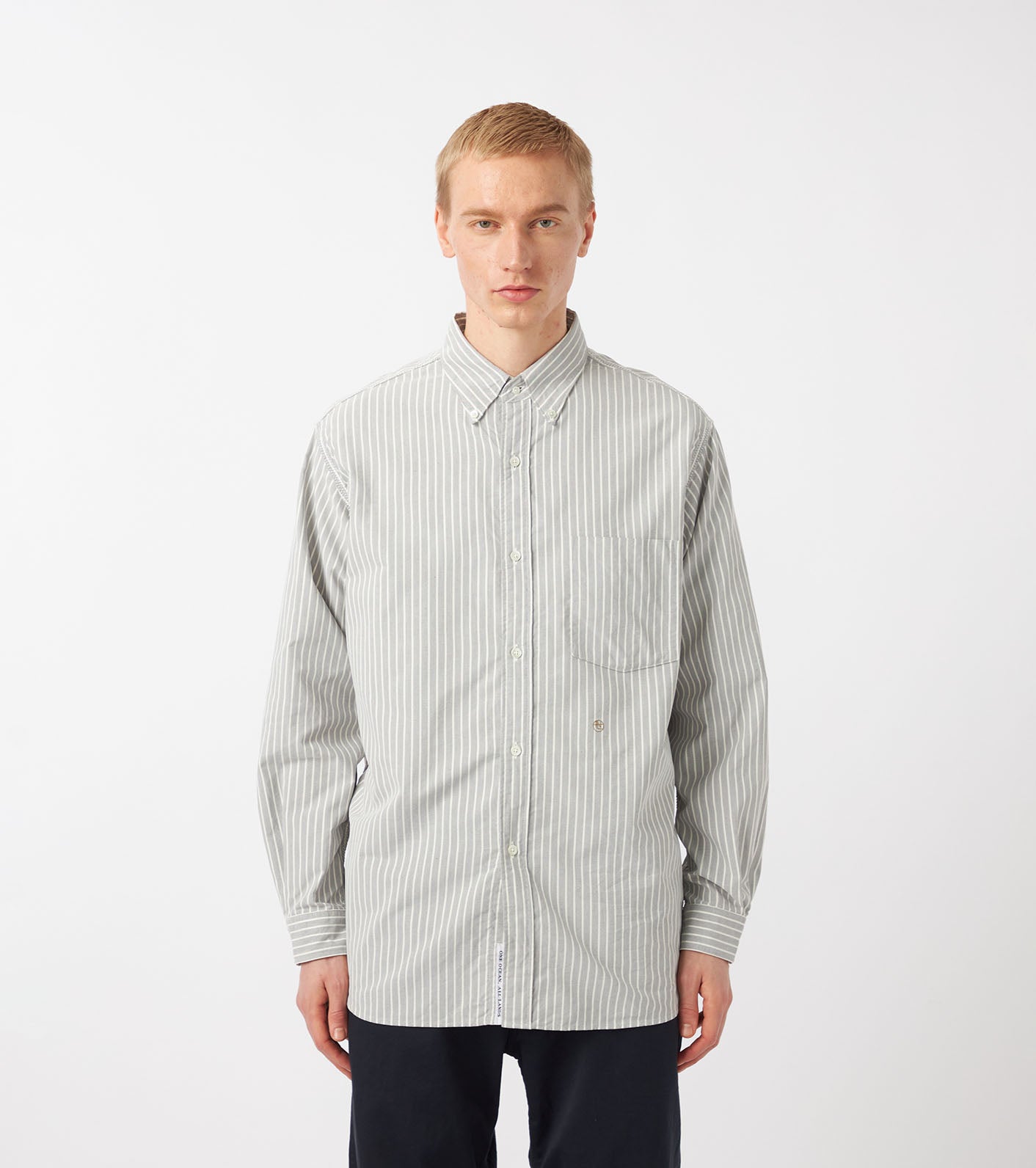 nanamica Button Down Stripe Wind Shirt