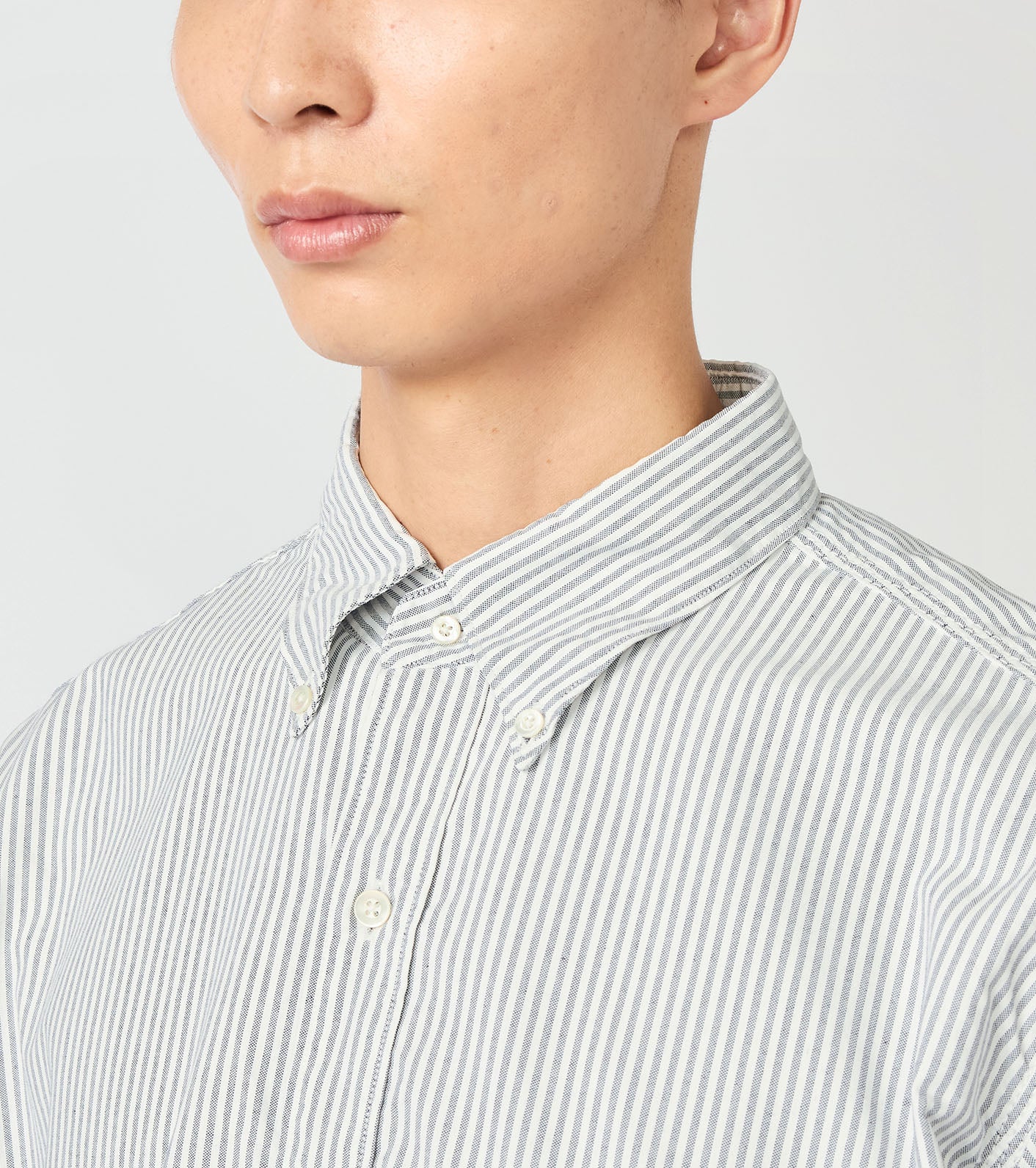 nanamica Button Down Stripe Wind Shirt