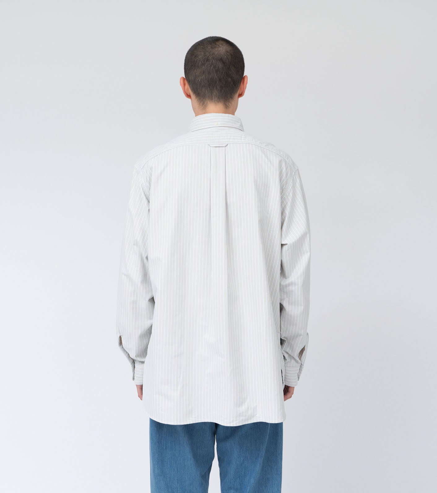 nanamica Button Down Stripe Wind Shirt