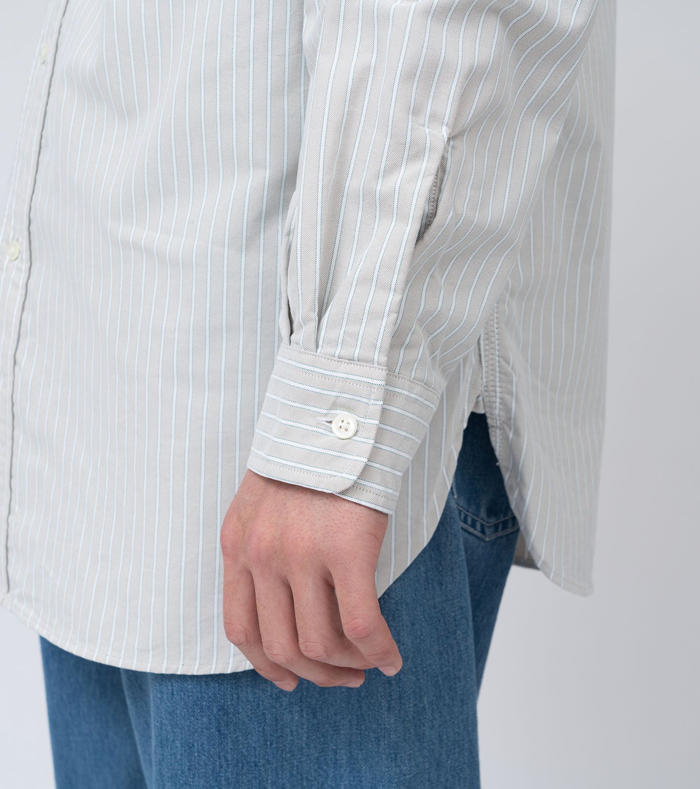 nanamica Button Down Stripe Wind Shirt