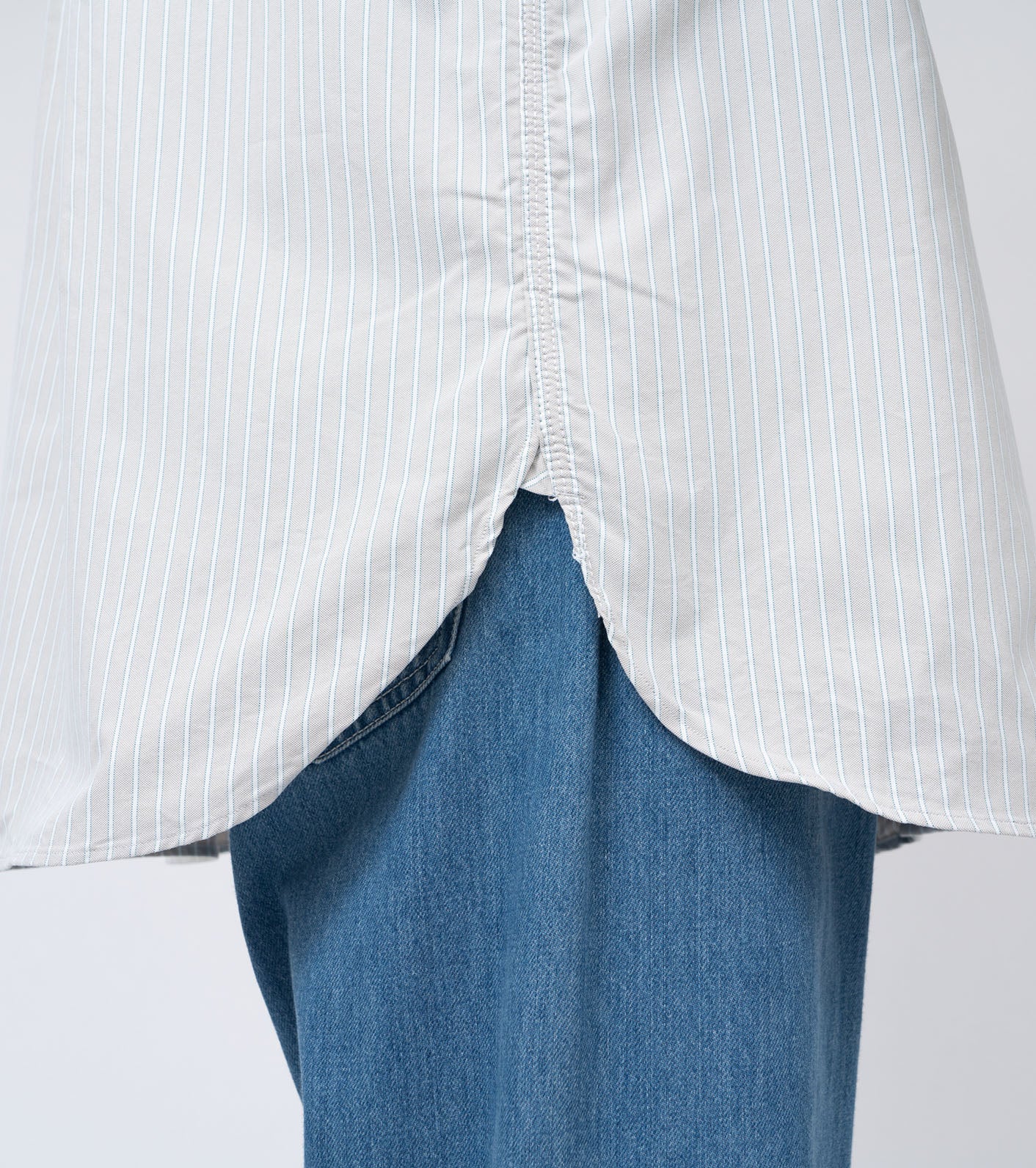 nanamica Button Down Stripe Wind Shirt