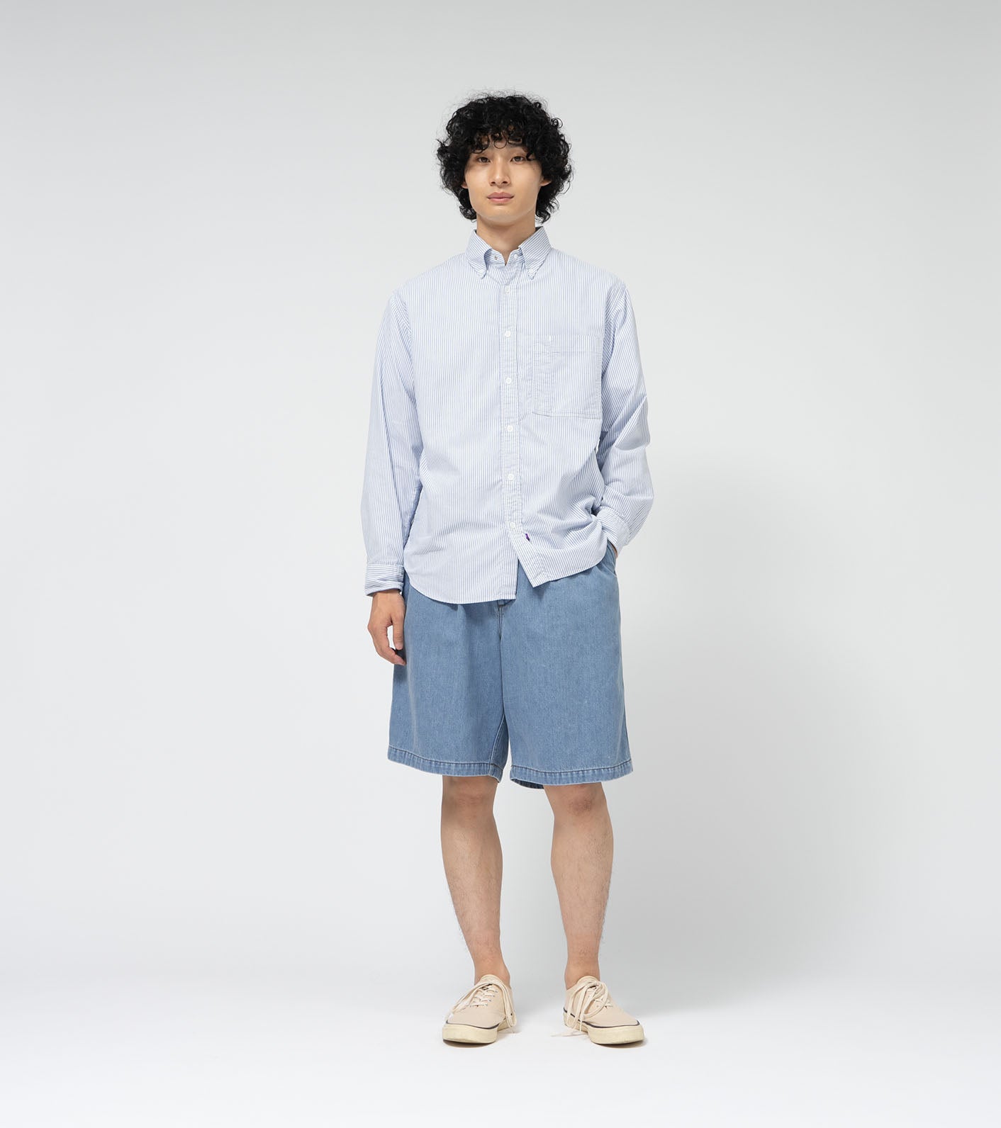 THE NORTH FACE PURPLE LABEL Button Down Striped Field Shirt