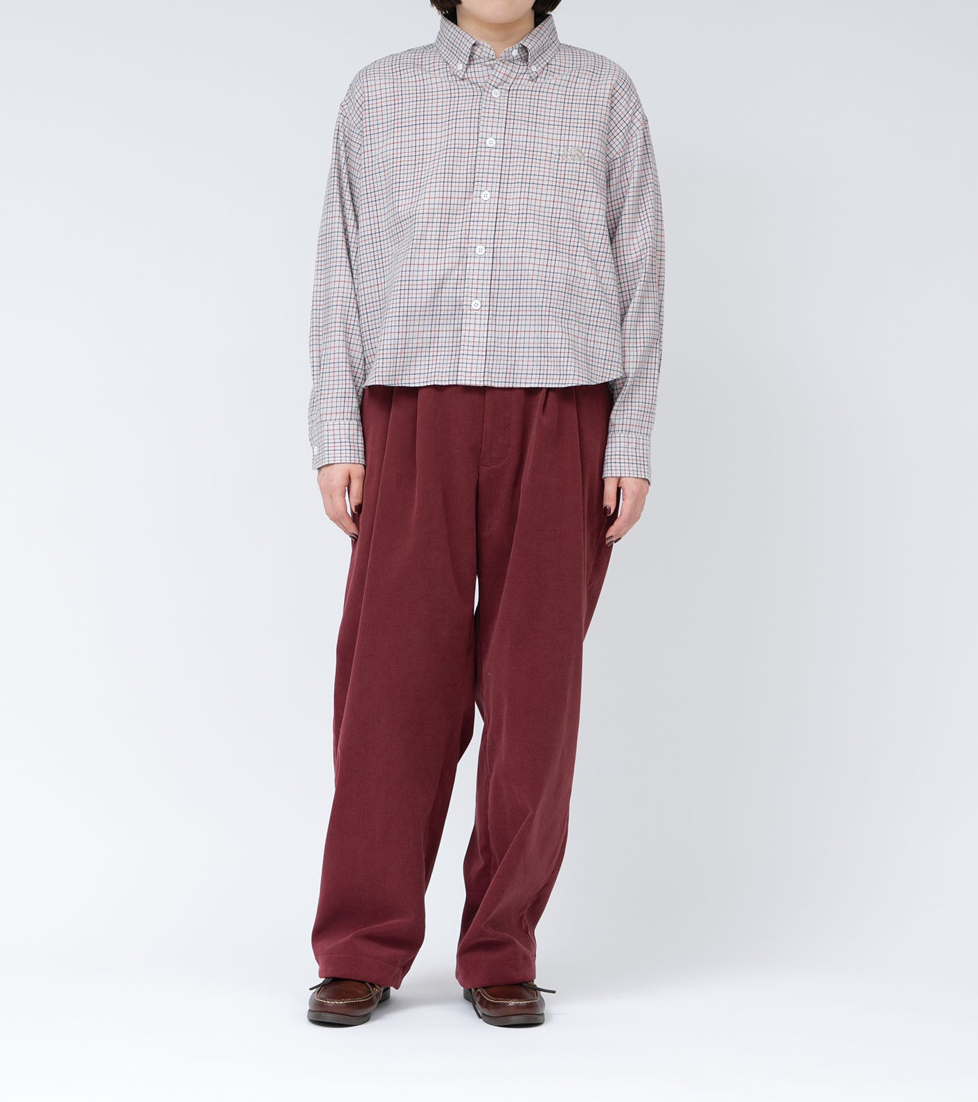 THE NORTH FACE PURPLE LABEL Button Down Tattersall Field Cropped Shirt