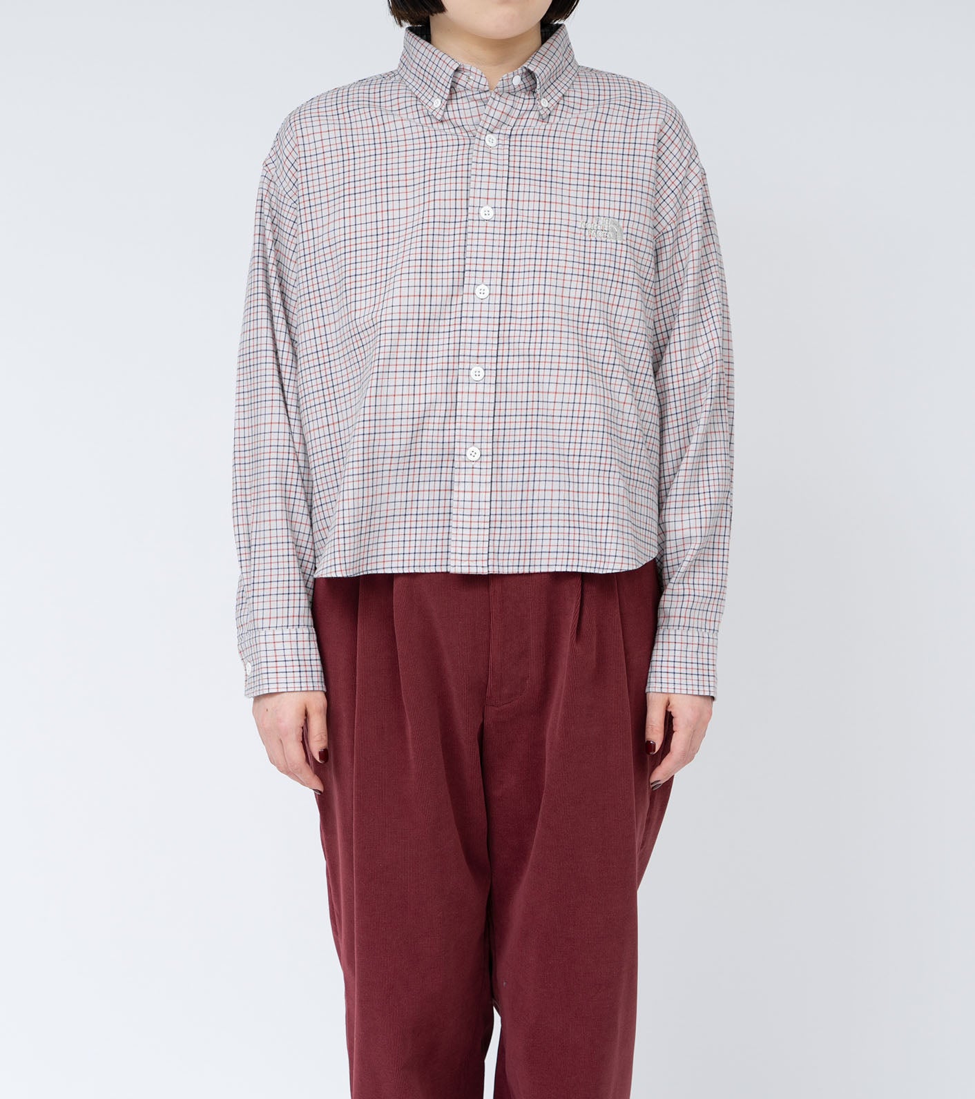 THE NORTH FACE PURPLE LABEL Button Down Tattersall Field Cropped Shirt