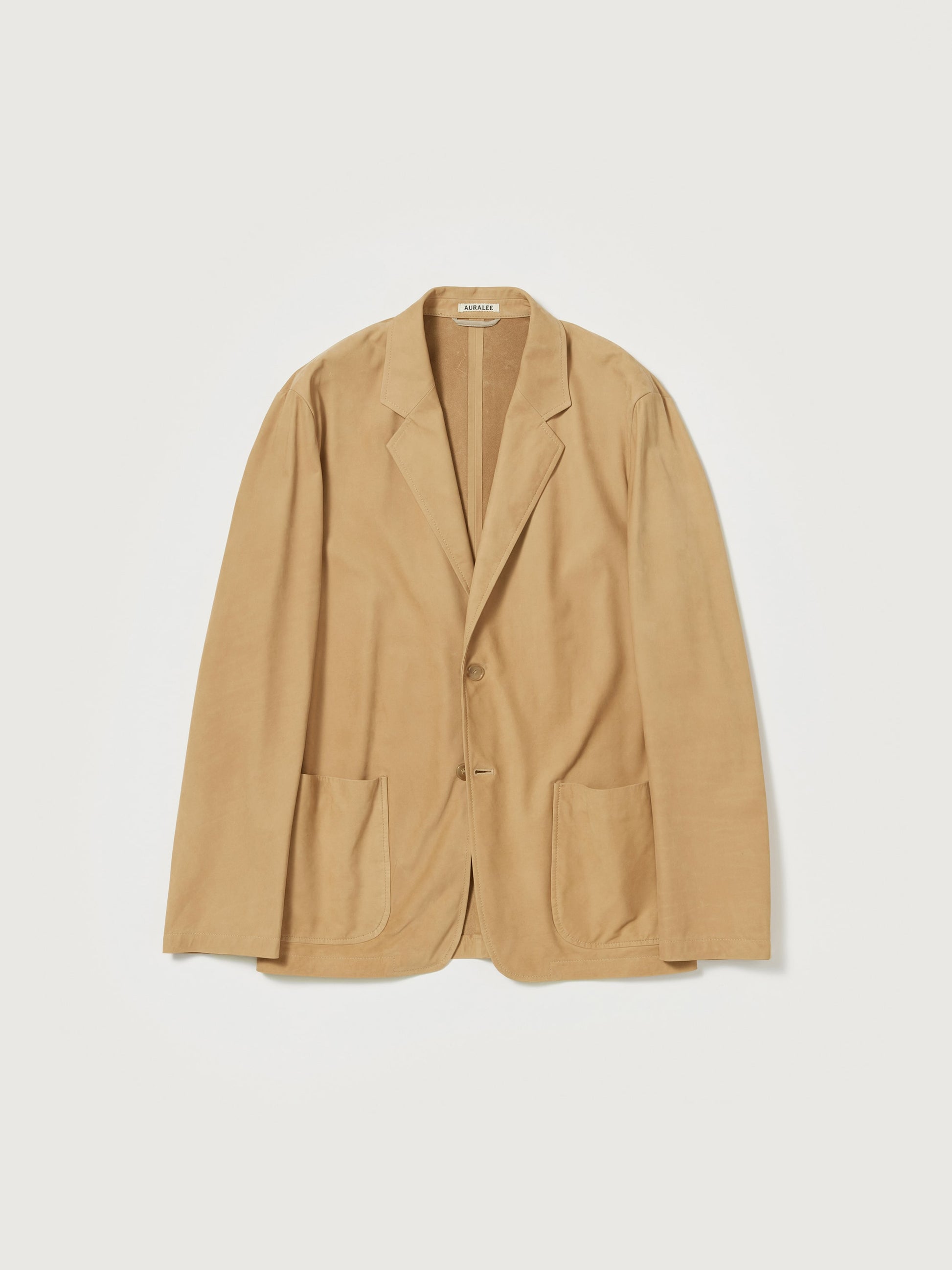 AURALEE CALF NUBUCK JACKET DARK BROWN