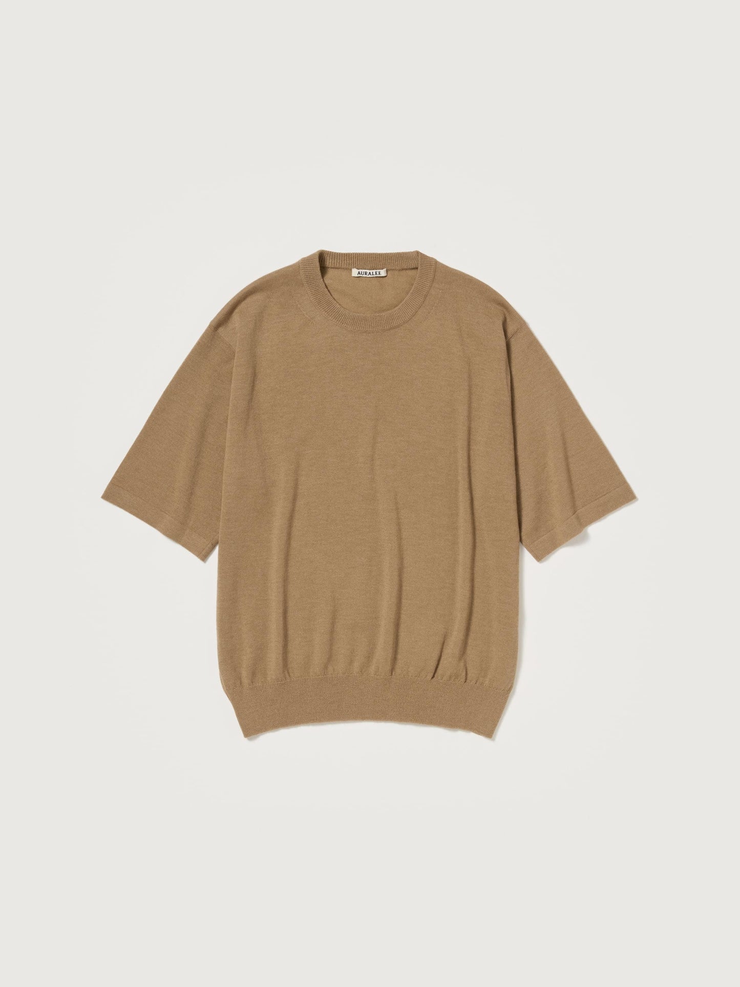 AURALEE CASHMERE HARD TWIST KNIT TEE