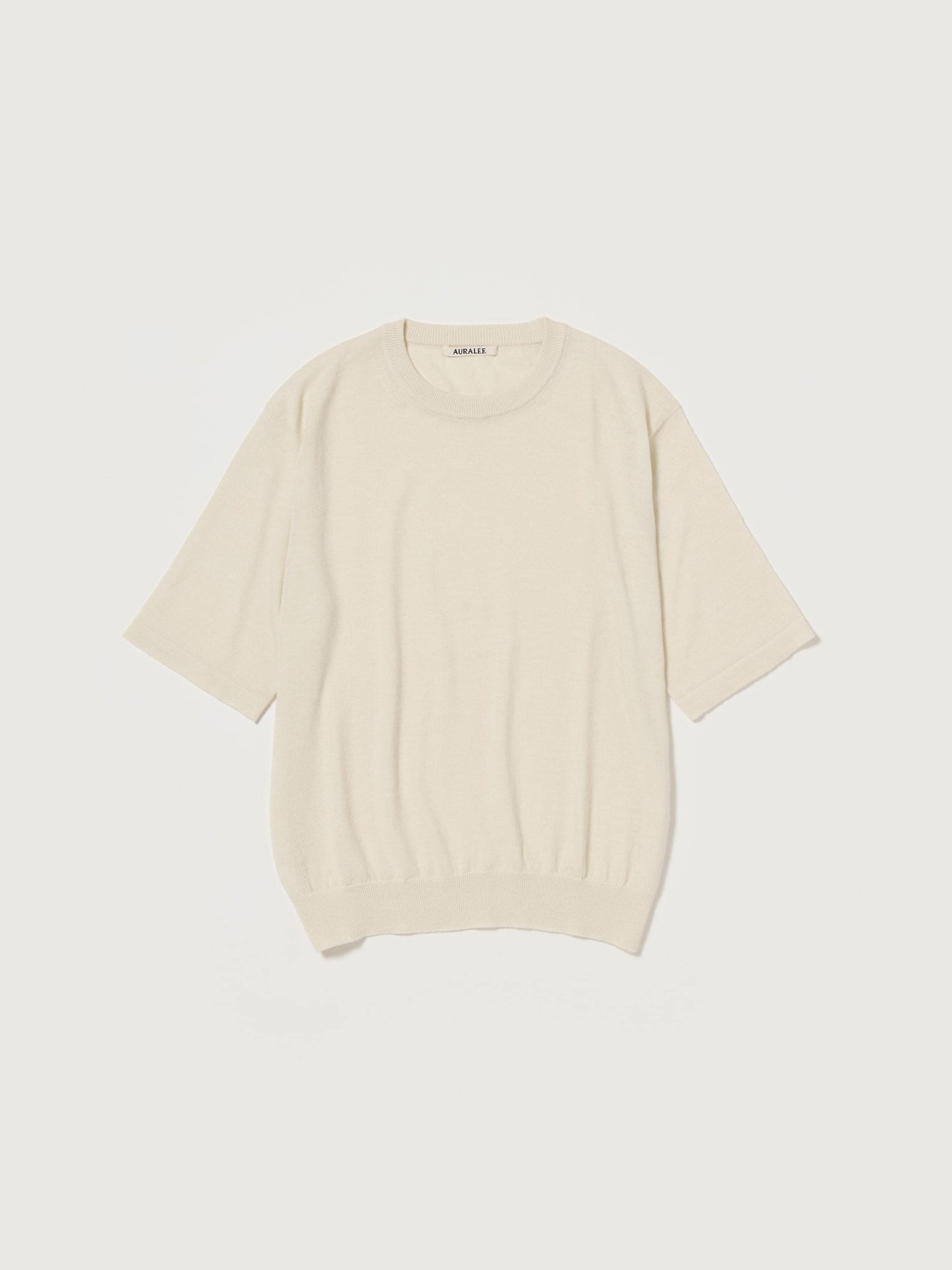 AURALEE CASHMERE HARD TWIST KNIT TEE