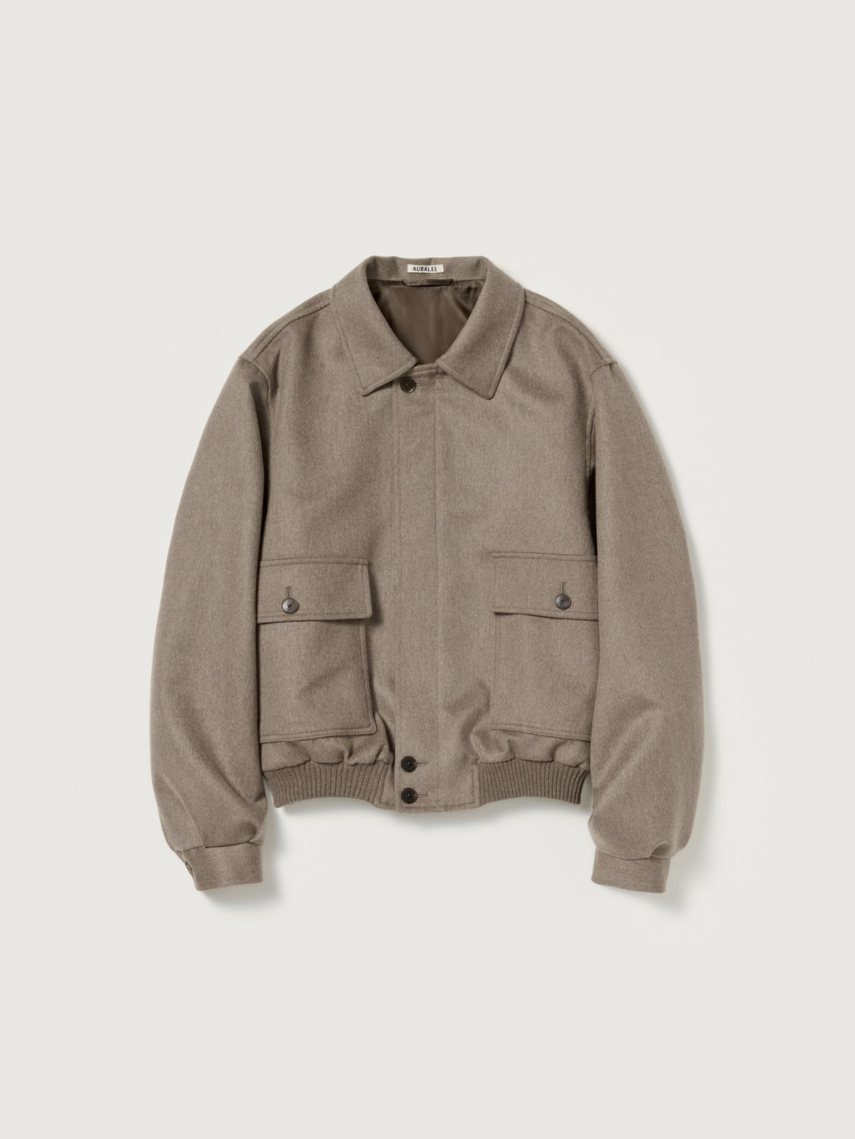 AURALEE CASHMERE MOLESKIN ZIP BLOUSON