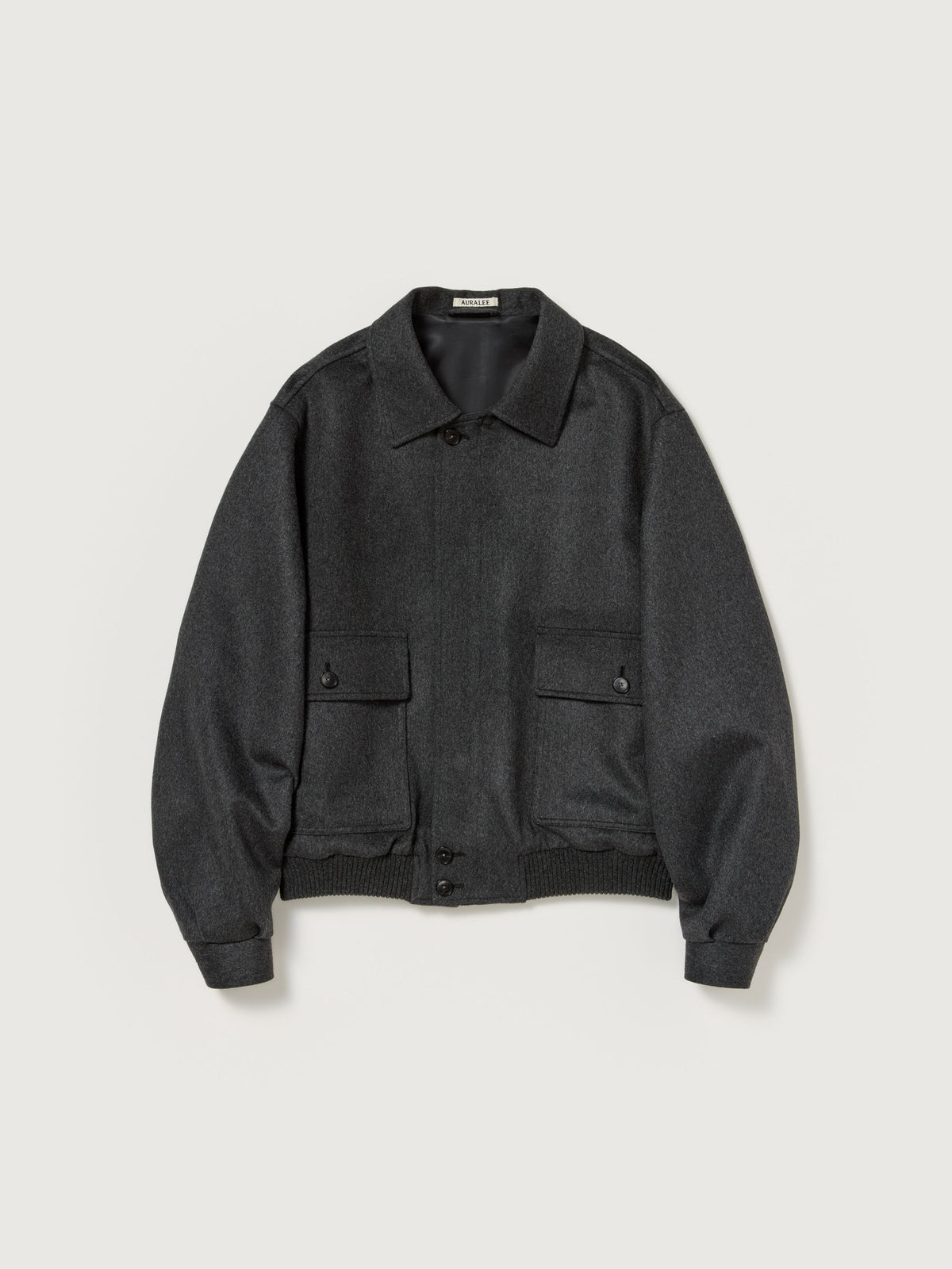 AURALEE CASHMERE MOLESKIN ZIP BLOUSON