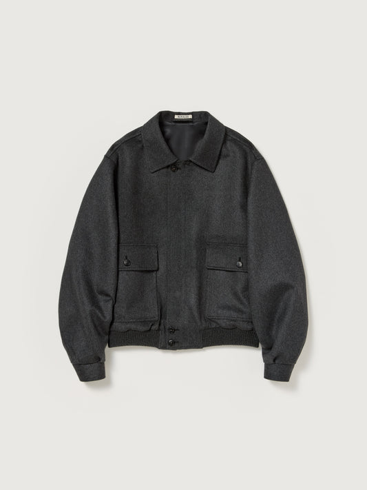 AURALEE CASHMERE MOLESKIN ZIP BLOUSON
