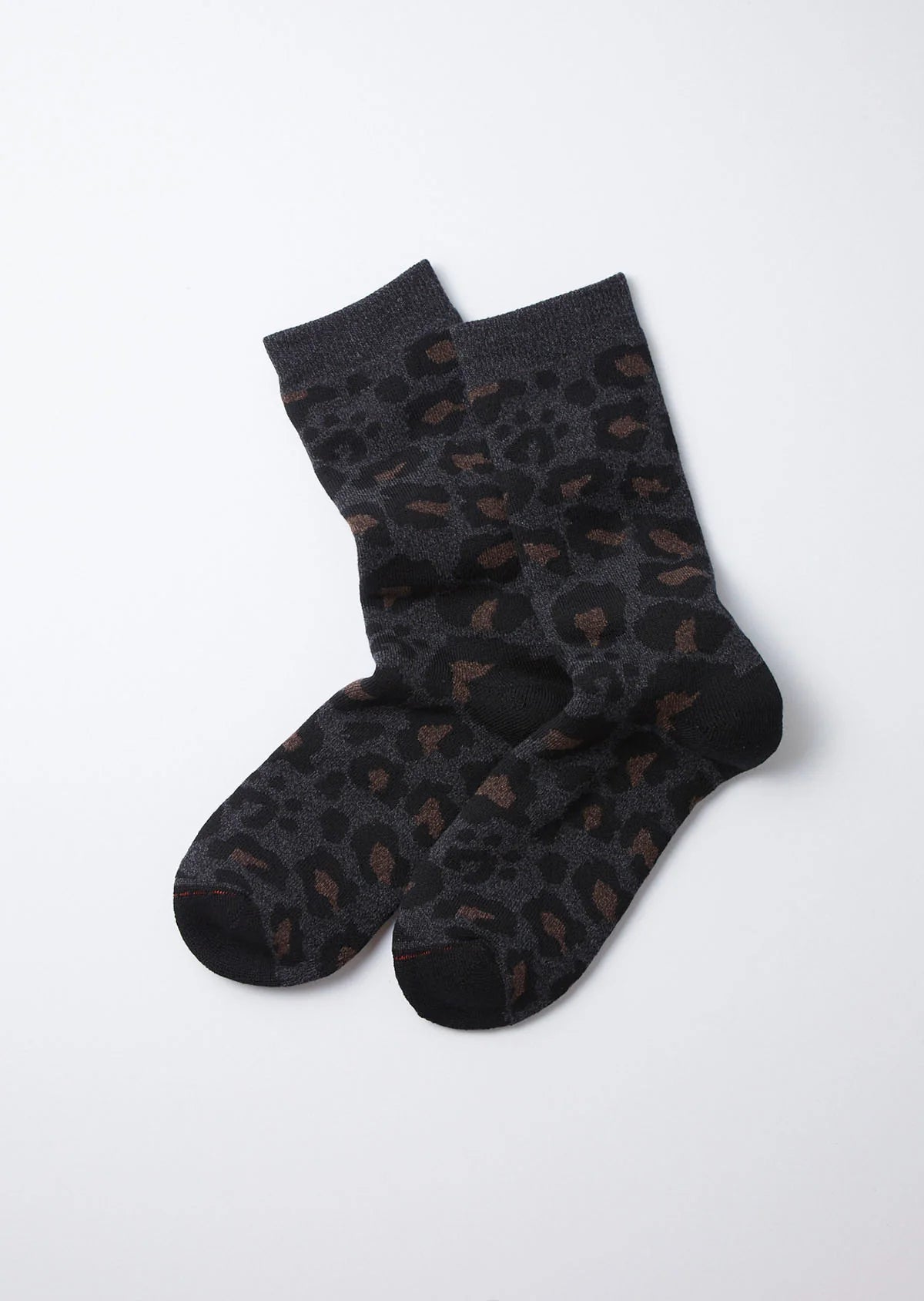 RoToTo PILE LEOPARD CREW SOCKS