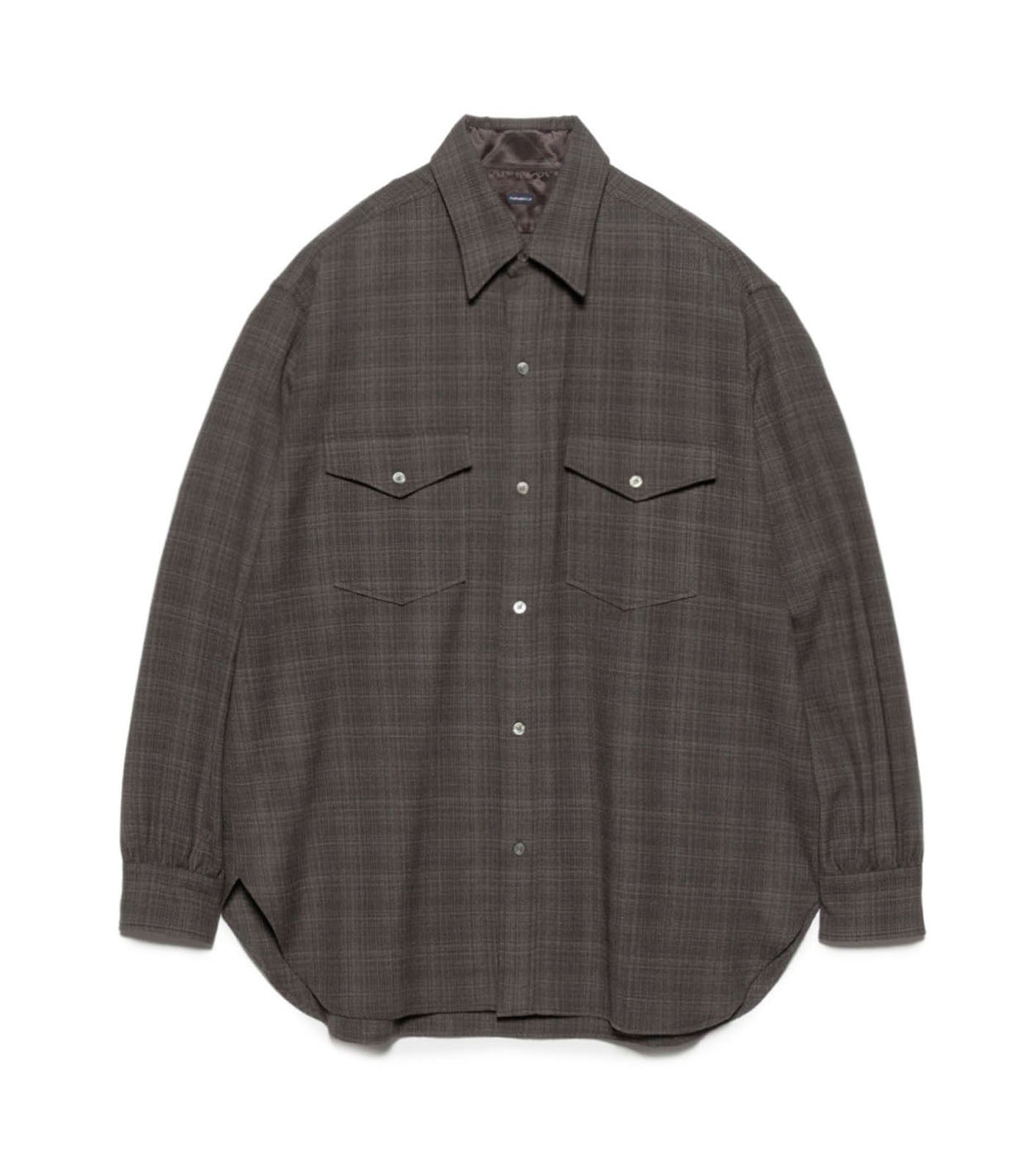 nanamica Regular Collar Wool Plaid Shirt