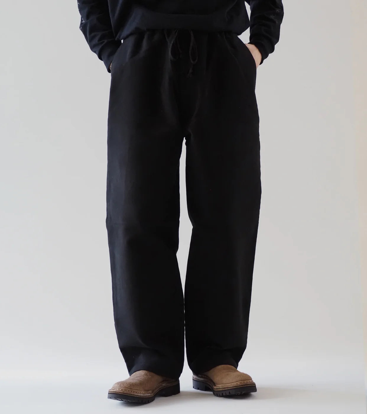 パンツ COMOLI Moleskin Rider Pants BLACK size2 COMOLI Moleskin Drawstring Pants – unexpected store
