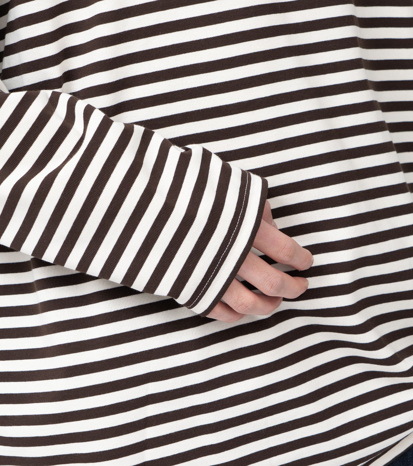 nanamica COOLMAX Stripe Jersey L/S Tee