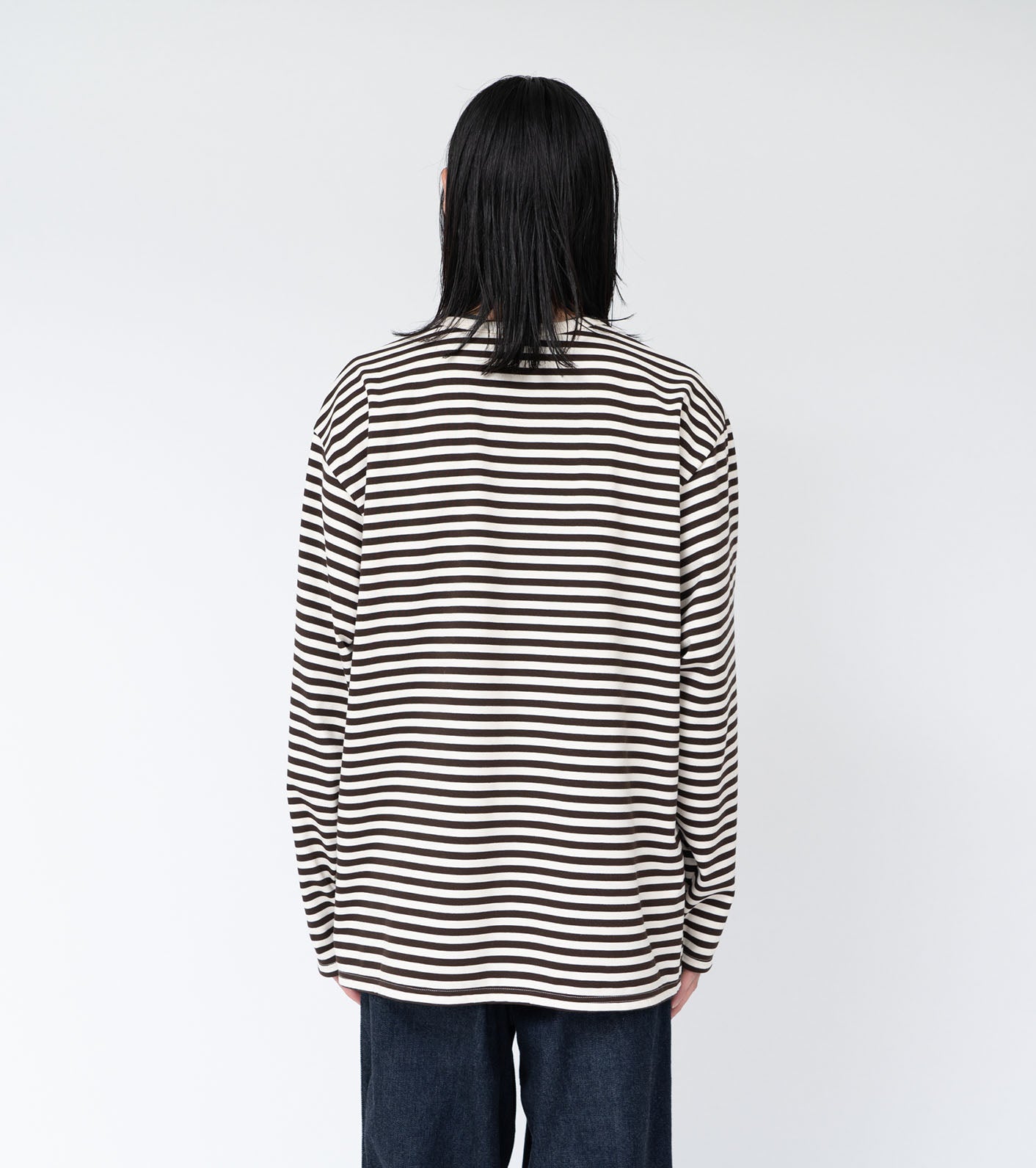 nanamica COOLMAX Stripe Jersey L/S Tee