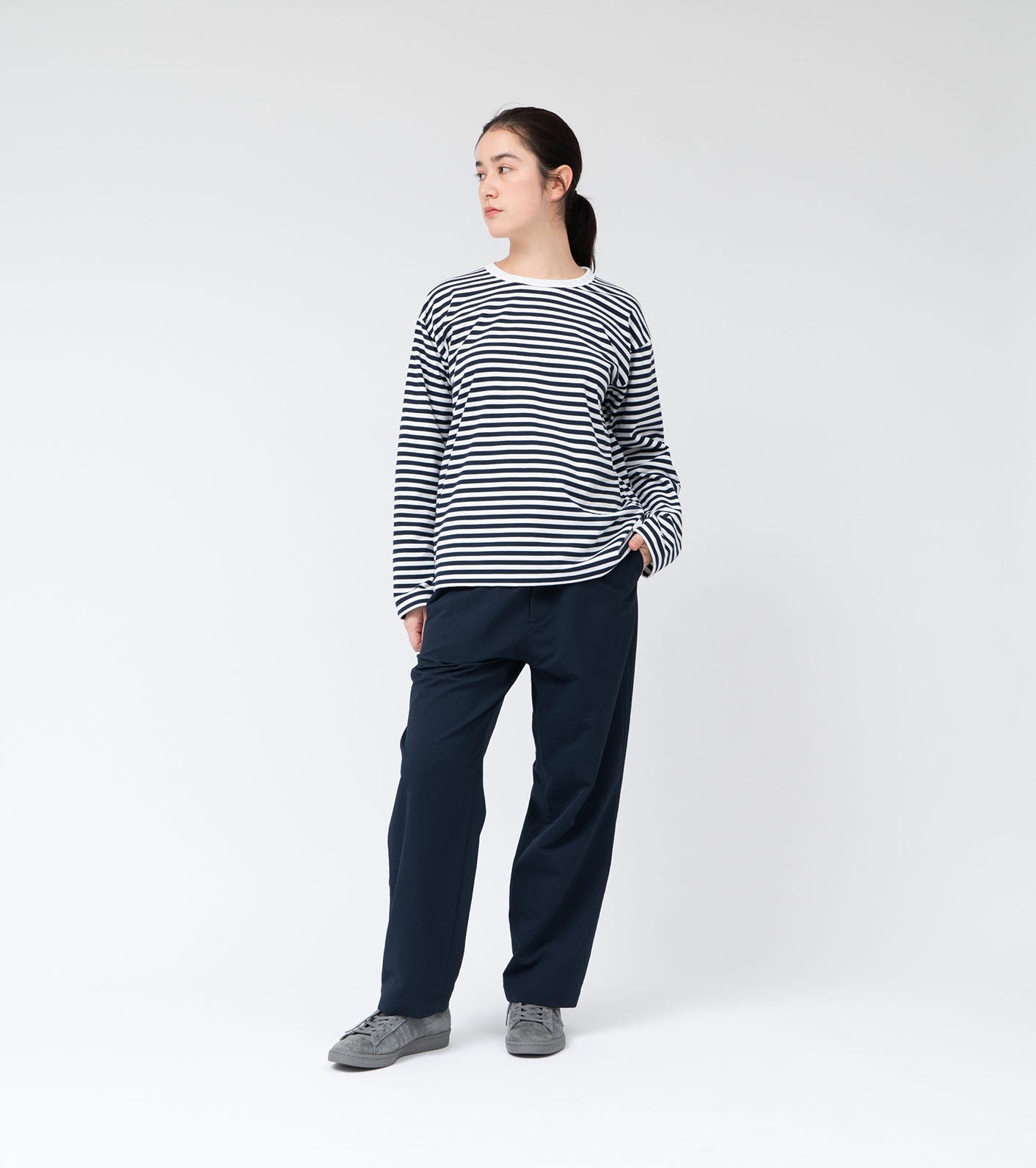 nanamica COOLMAX Stripe Jersey L/S Tee