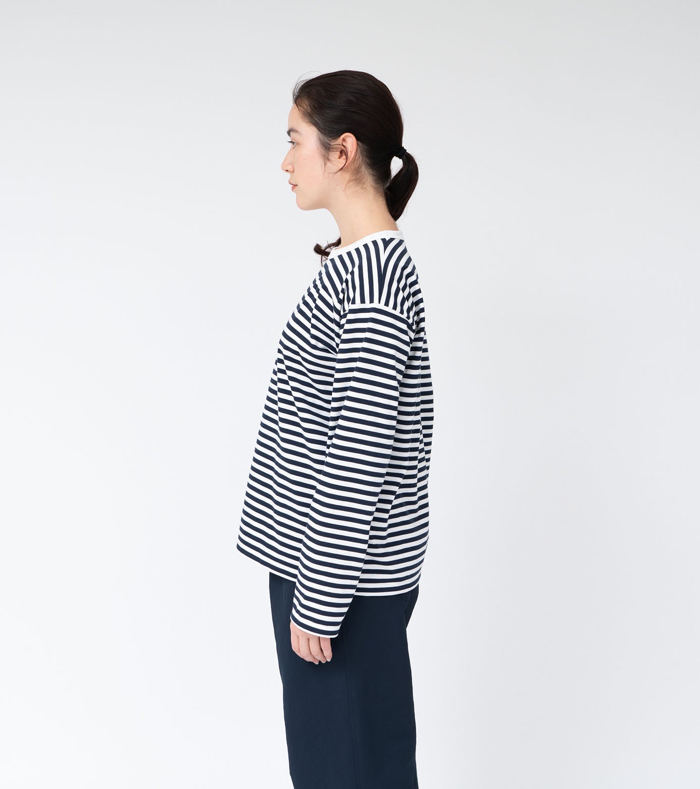 nanamica COOLMAX Stripe Jersey L/S Tee