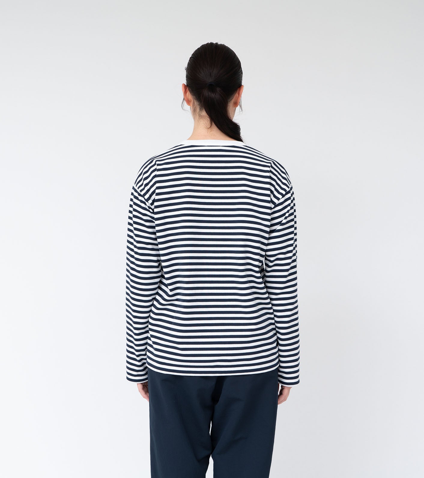 nanamica COOLMAX Stripe Jersey L/S Tee