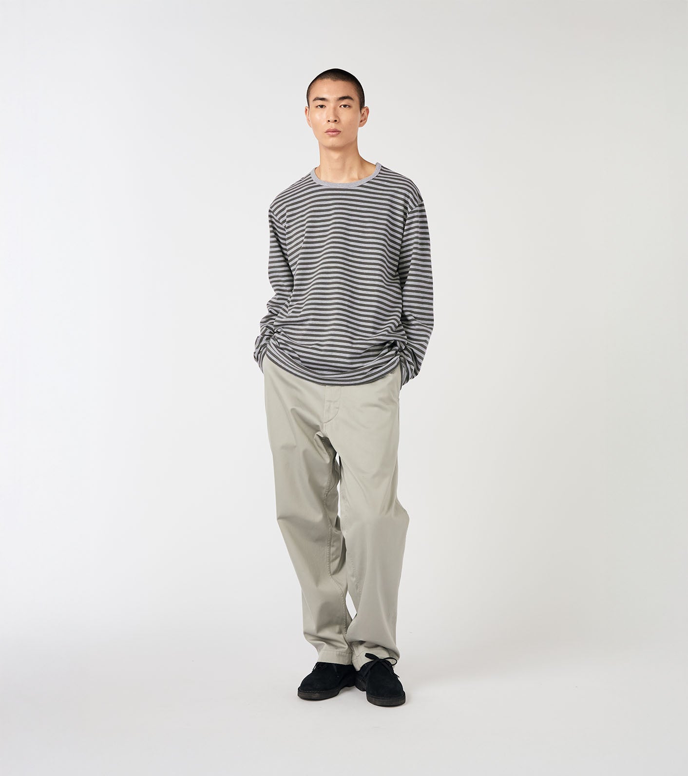 nanamica COOLMAX Stripe Jersey L/S Tee