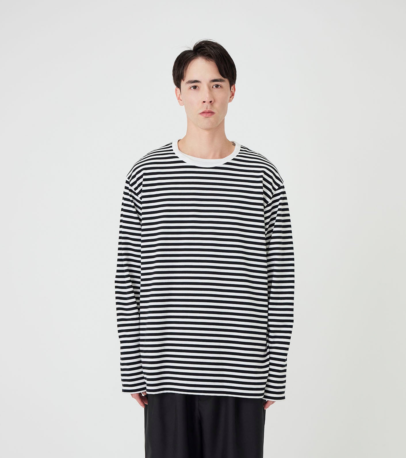 nanamica COOLMAX Stripe Jersey L/S Tee