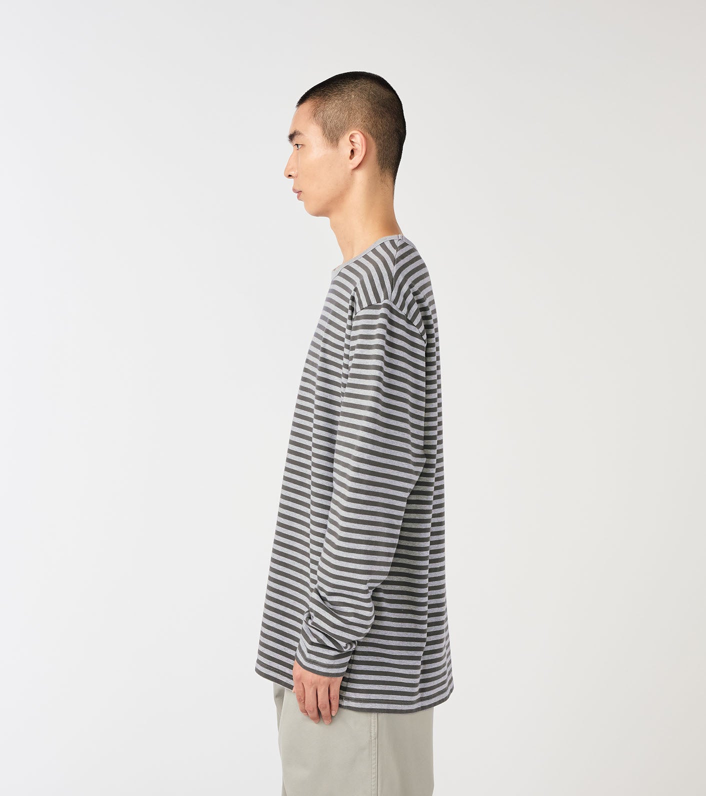 nanamica COOLMAX Stripe Jersey L/S Tee