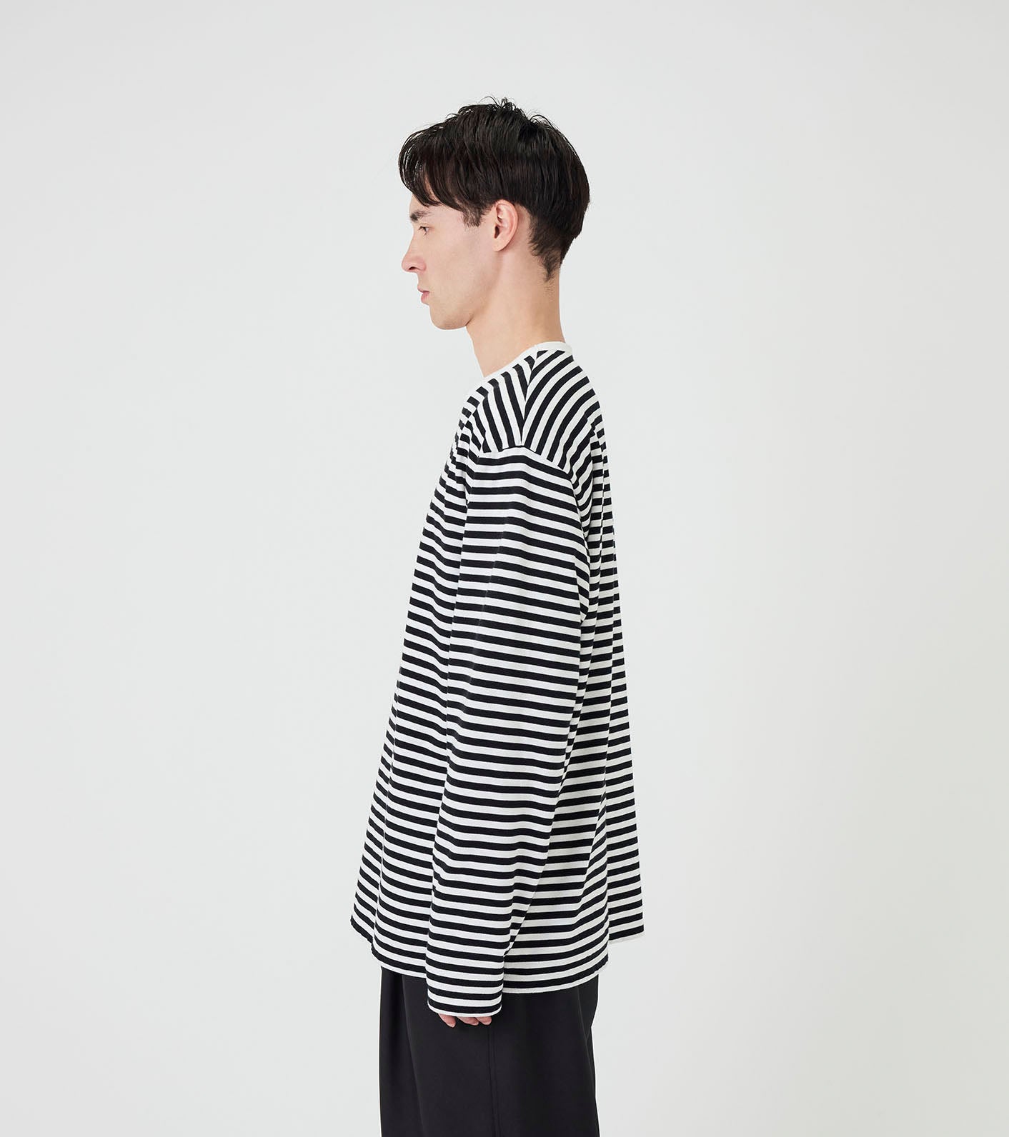 nanamica COOLMAX Stripe Jersey L/S Tee