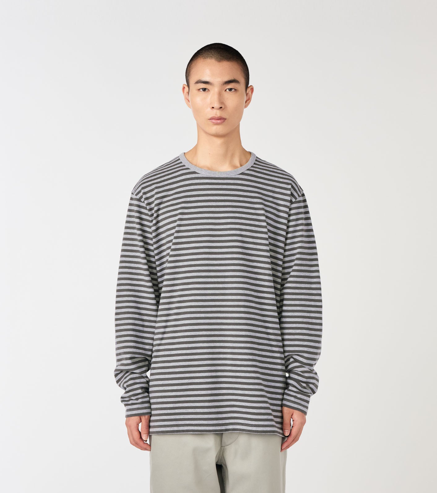 nanamica COOLMAX Stripe Jersey L/S Tee