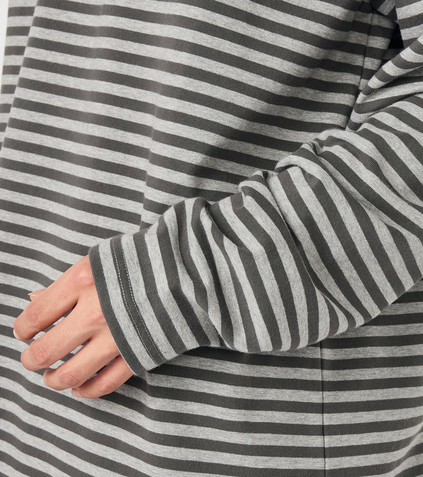 nanamica COOLMAX Stripe Jersey L/S Tee