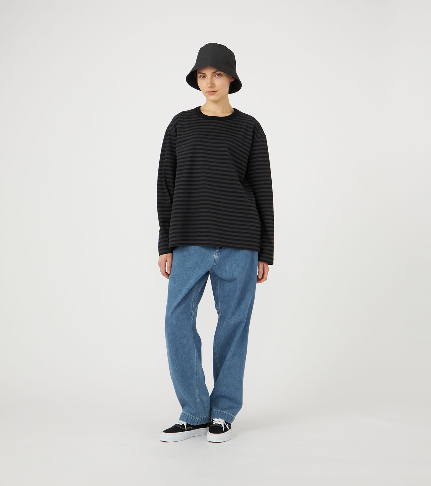nanamica COOLMAX Stripe Jersey L/S Tee