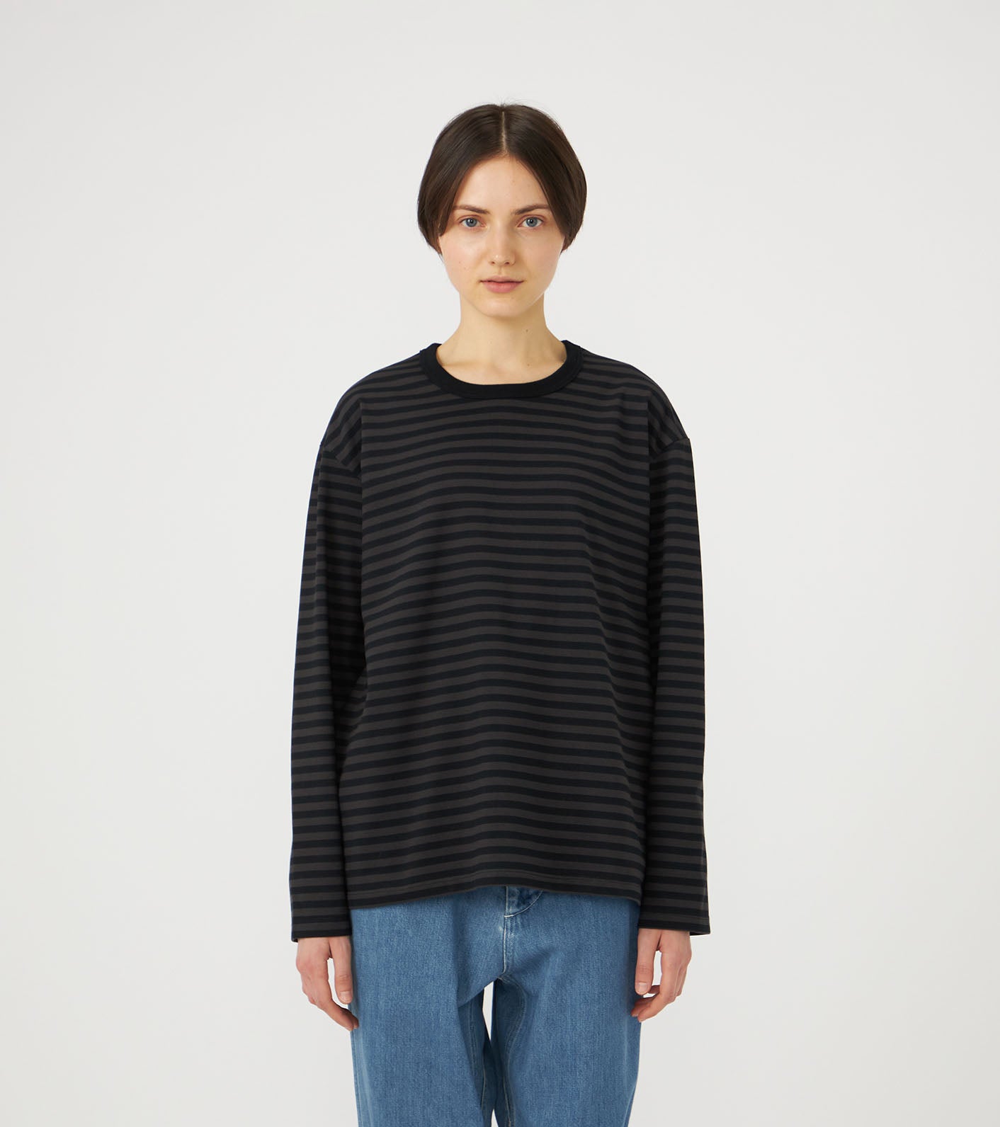 nanamica COOLMAX Stripe Jersey L/S Tee