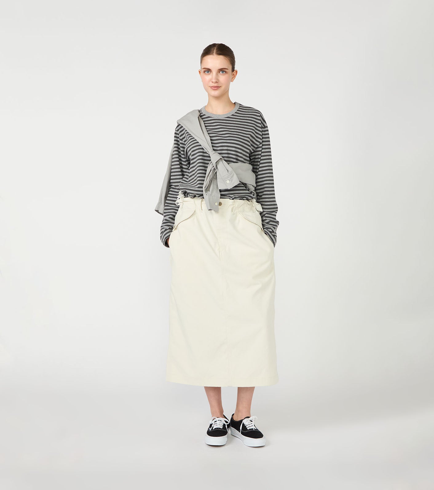 nanamica COOLMAX Stripe Jersey L/S Tee