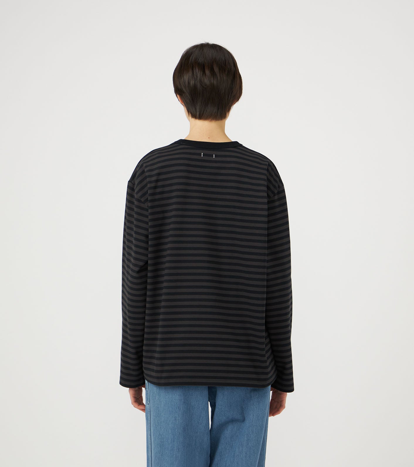 nanamica COOLMAX Stripe Jersey L/S Tee