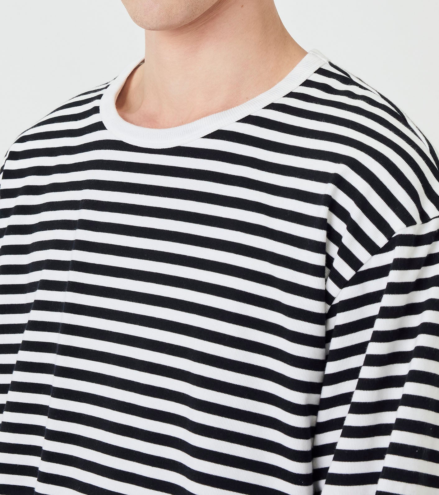 nanamica COOLMAX Stripe Jersey L/S Tee