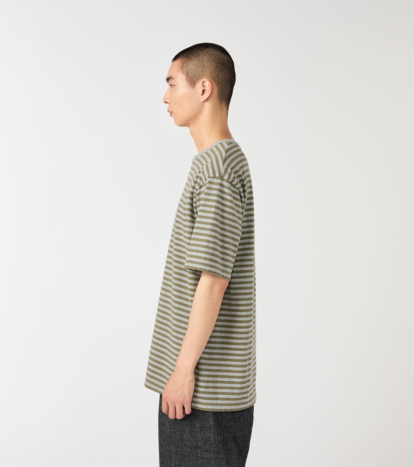 nanamica COOLMAX Stripe Jersey Tee