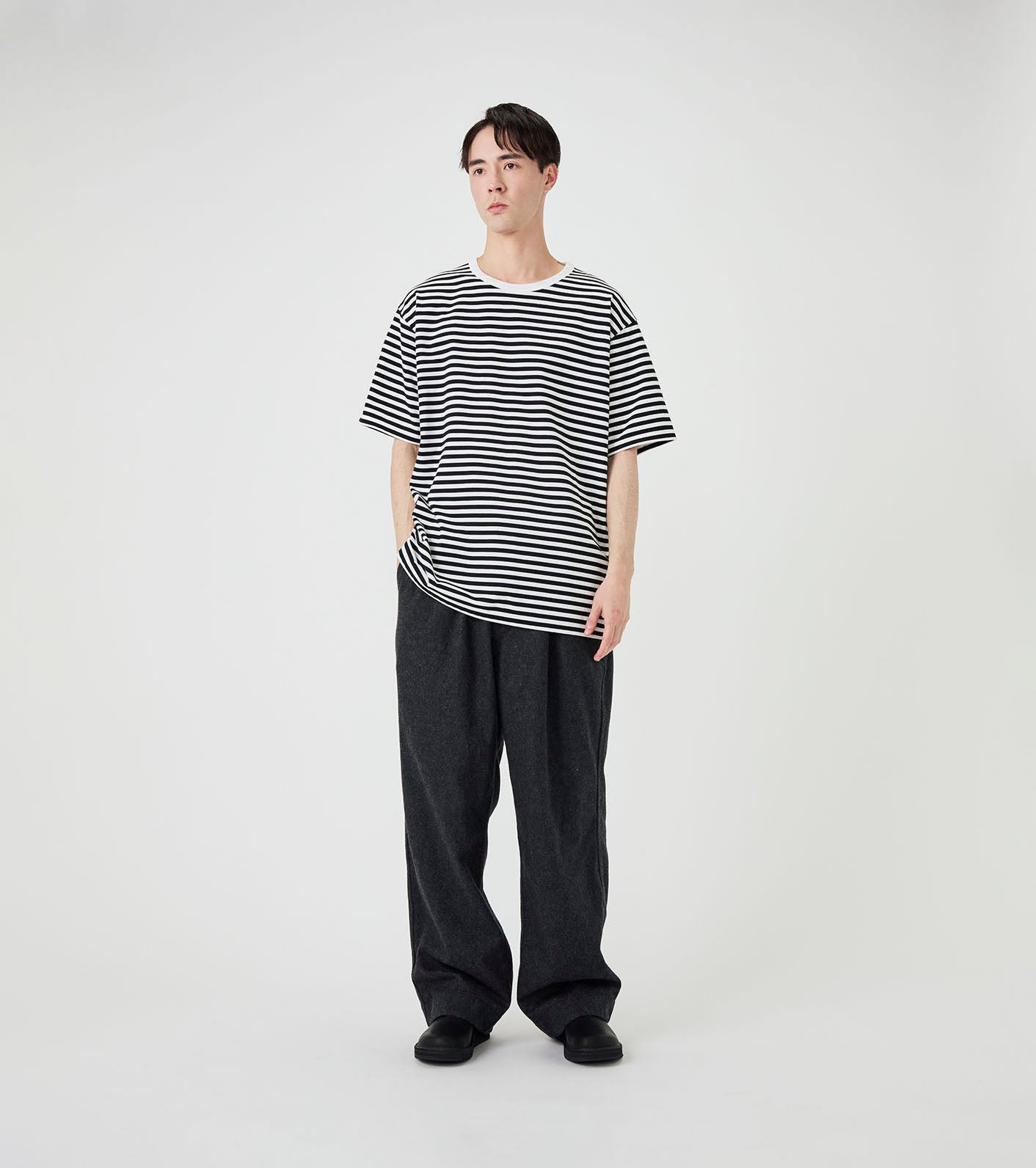 nanamica COOLMAX Stripe Jersey Tee