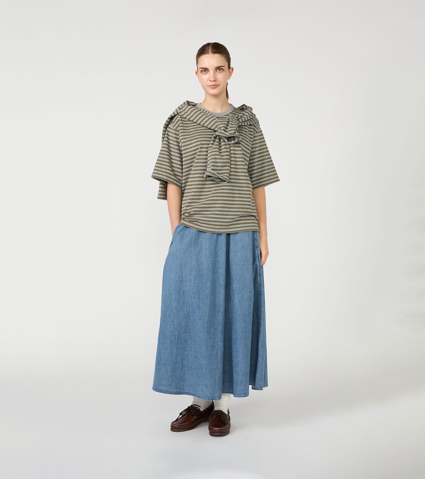 nanamica COOLMAX Stripe Jersey Tee