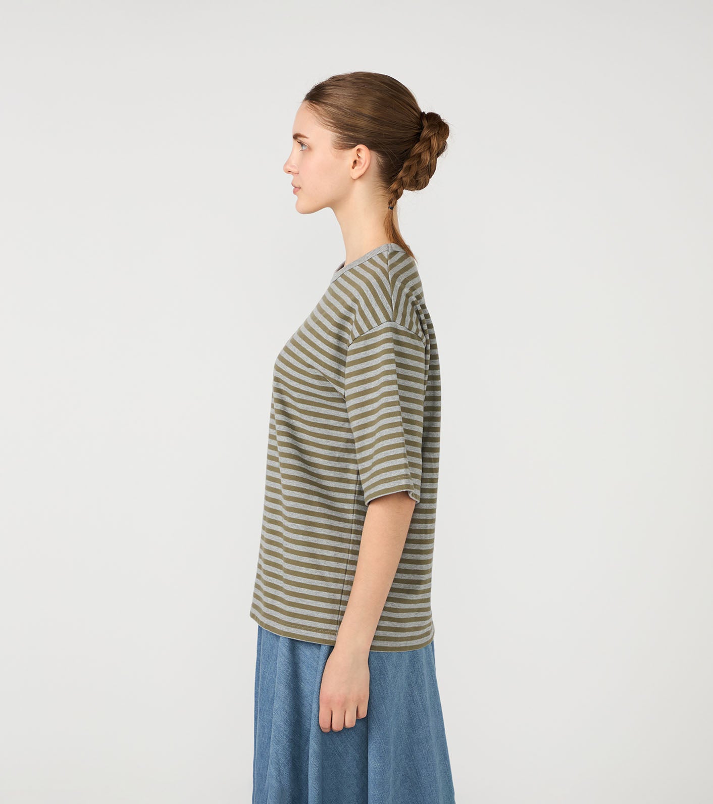 nanamica COOLMAX Stripe Jersey Tee