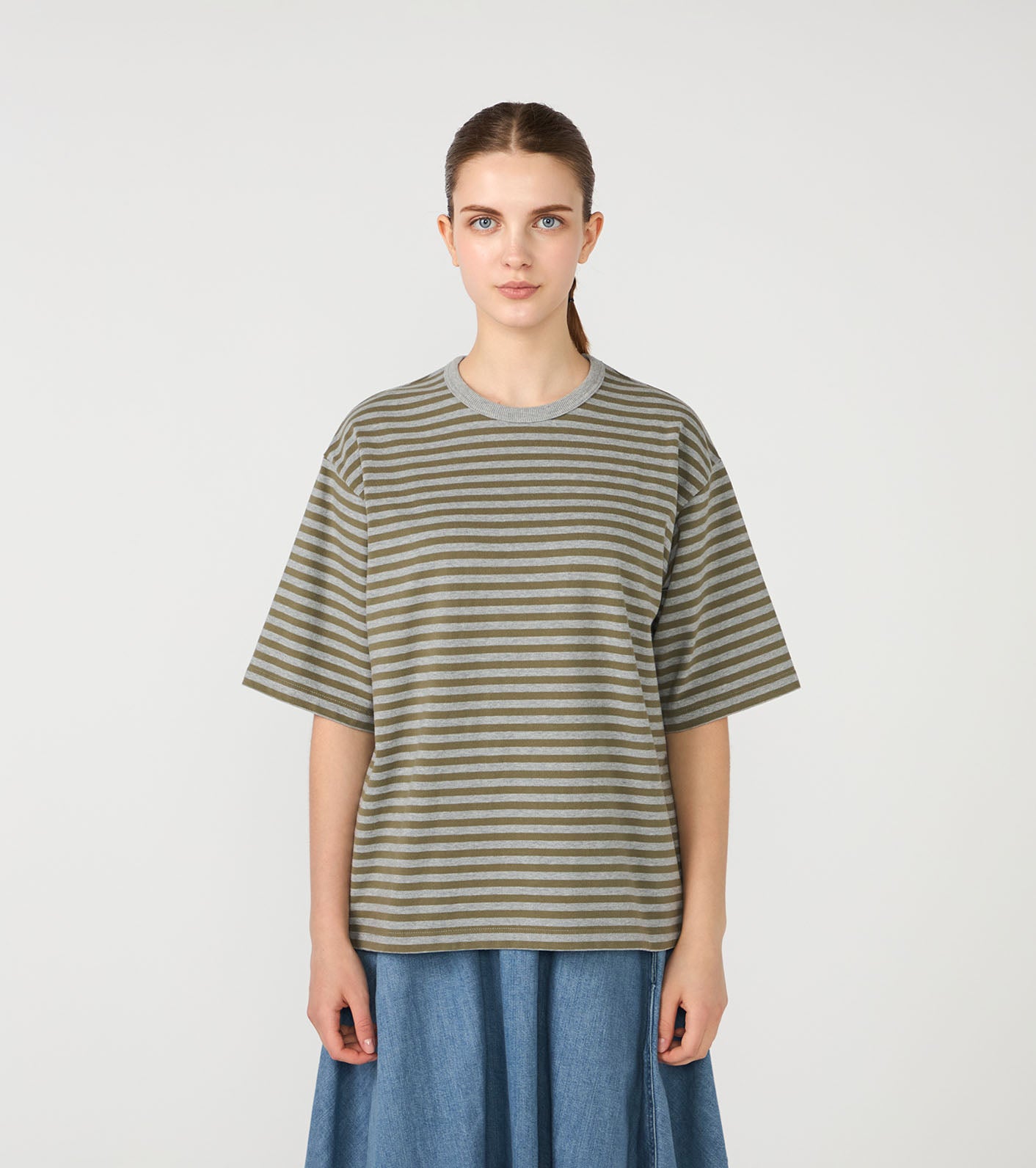 nanamica COOLMAX Stripe Jersey Tee