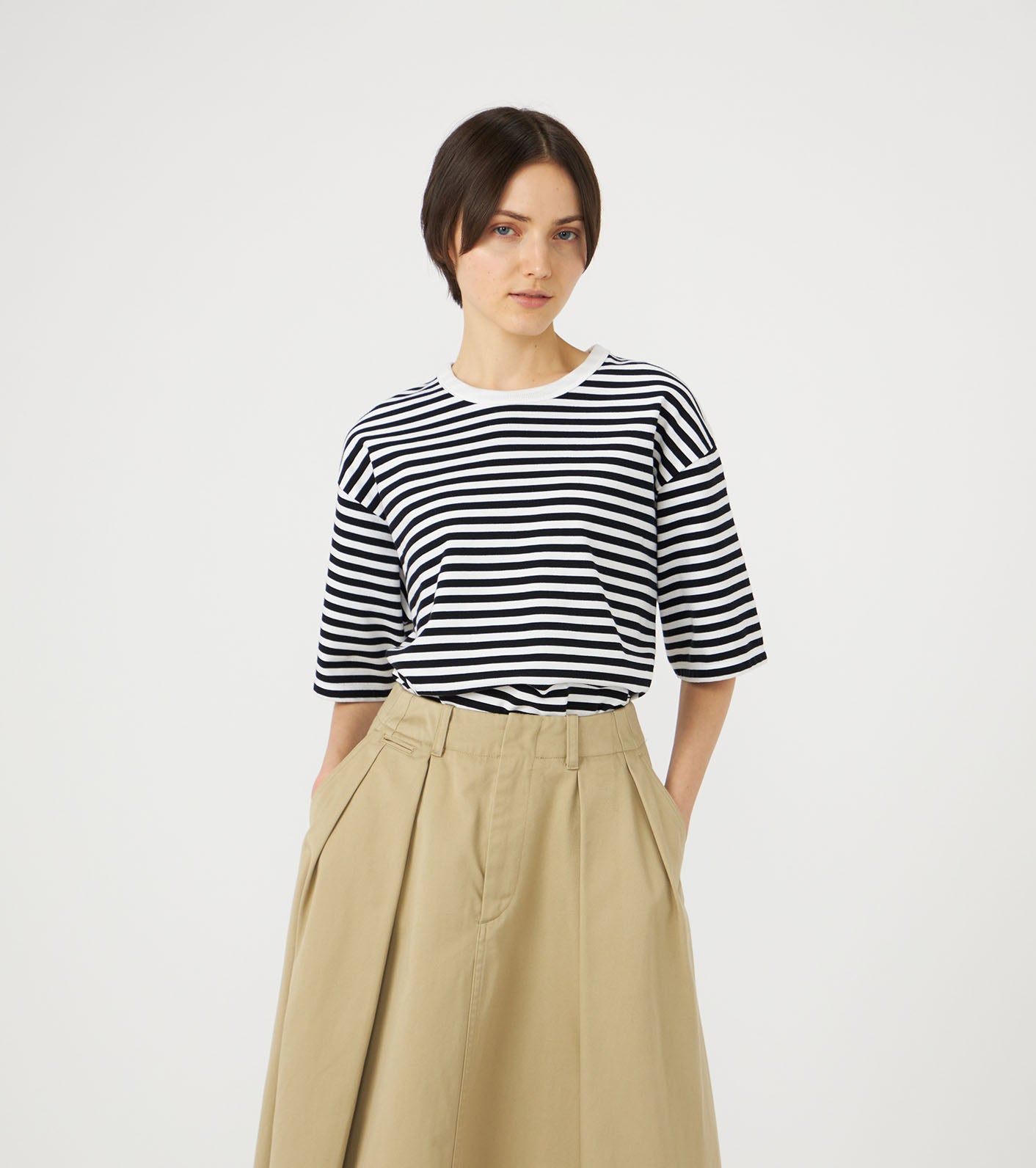 nanamica COOLMAX Stripe Jersey Tee
