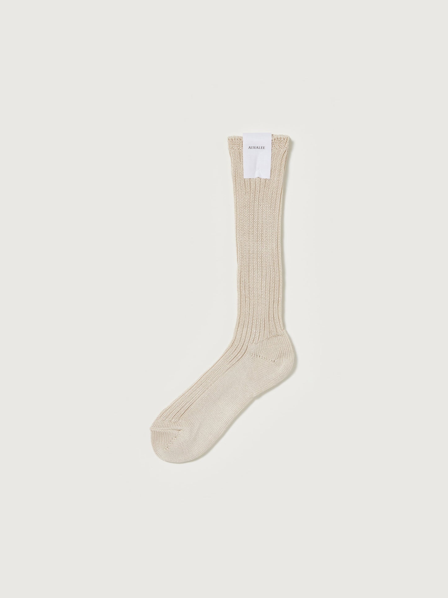 AURALEE COTTON RIB LOW GAUGE SOCKS