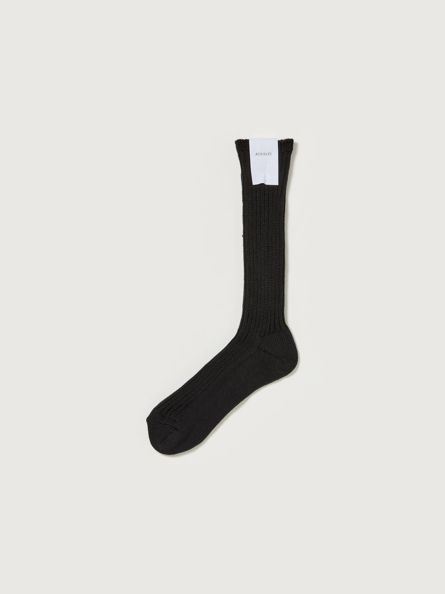 AURALEE COTTON RIB LOW GAUGE SOCKS