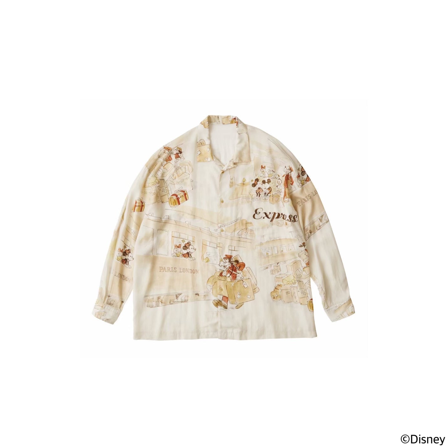 Porter Classic DISNEY M&F PC ORIGINAL ART ALOHA COLLECTION ALOHA LONG SHIRT PARIS-LONDON