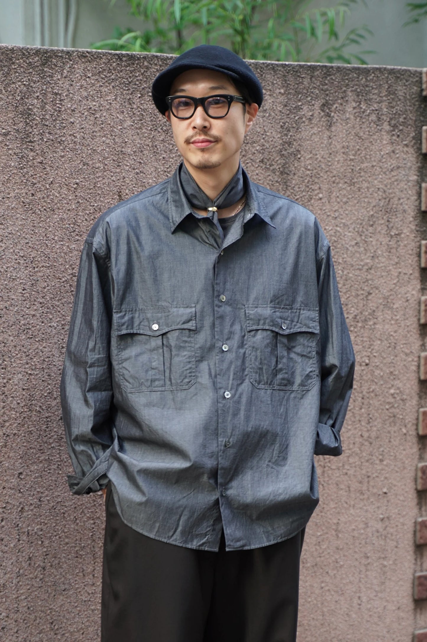 Porter Classic ROLL UP SHIRT (SUVIN GOLD SUPREME 140/2)