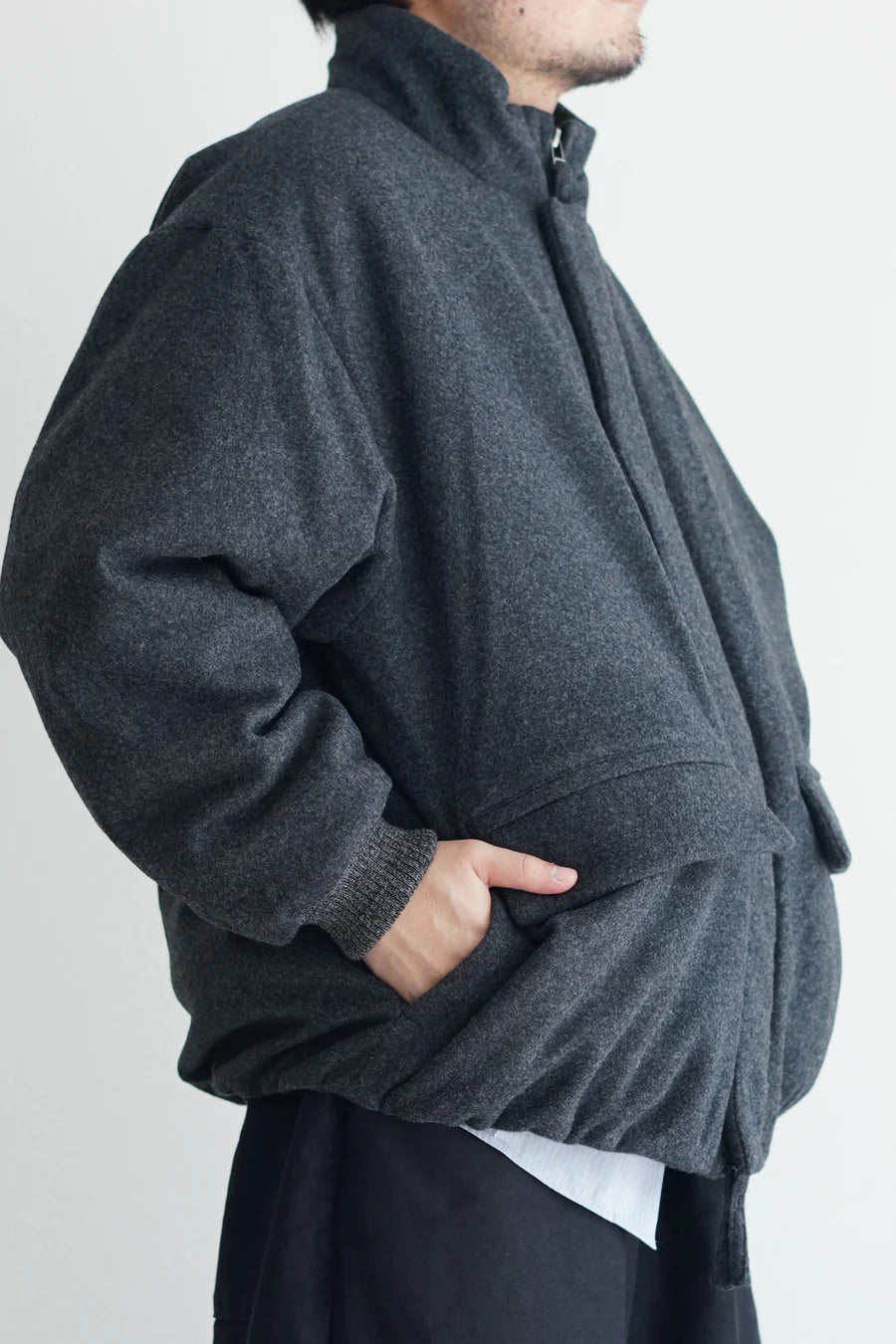 STILL BY HAND Padded Wool Blouson